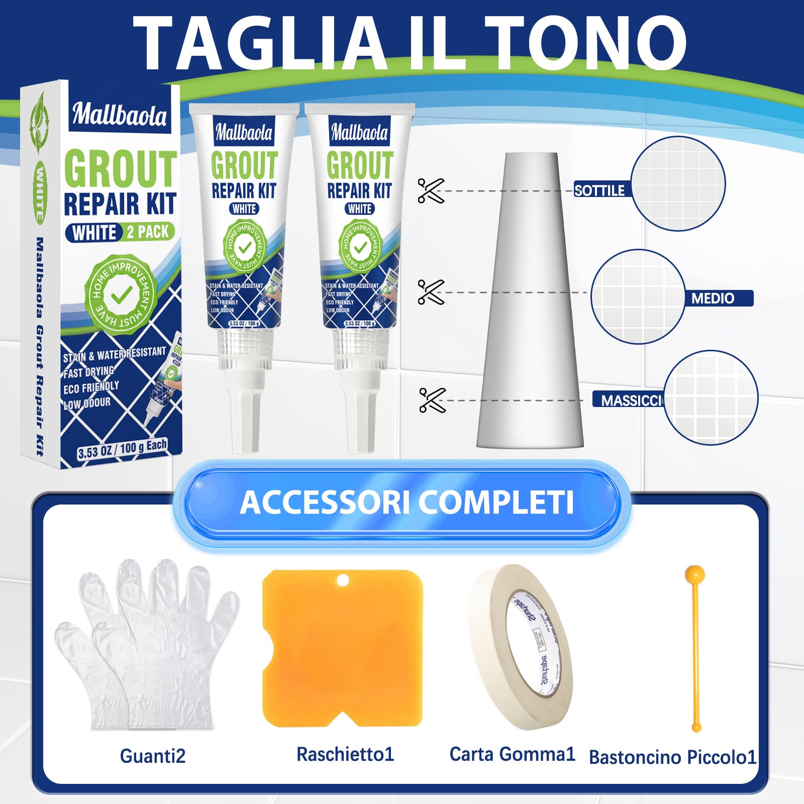 Riparazione Fughe Piastrelle (Bianco, 200)