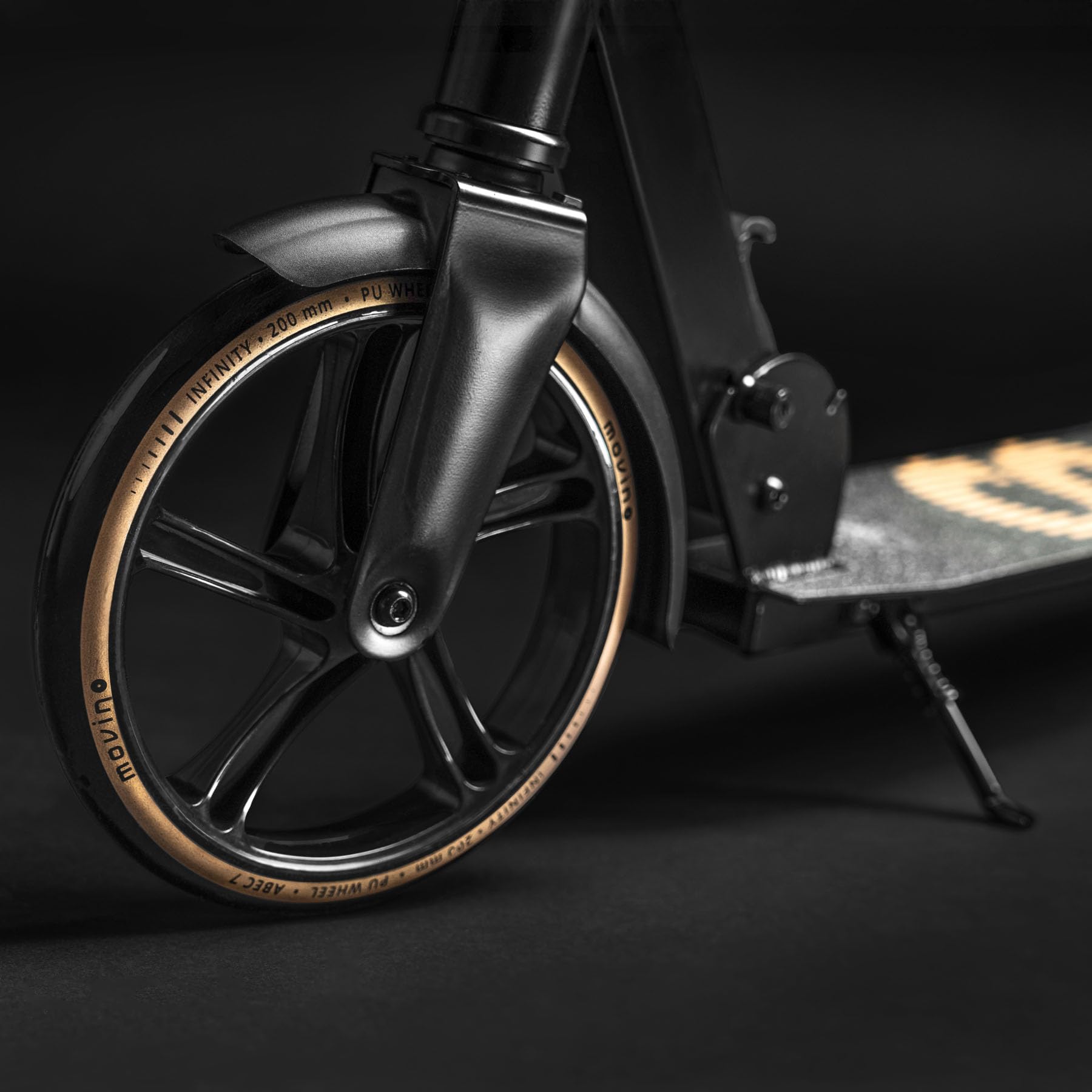 Movino Infinity Scooter para los Jóvenes y Adultos, Plegable, Ruedas Grandes de 200 mm, Portabotellas, Correa de Transporte