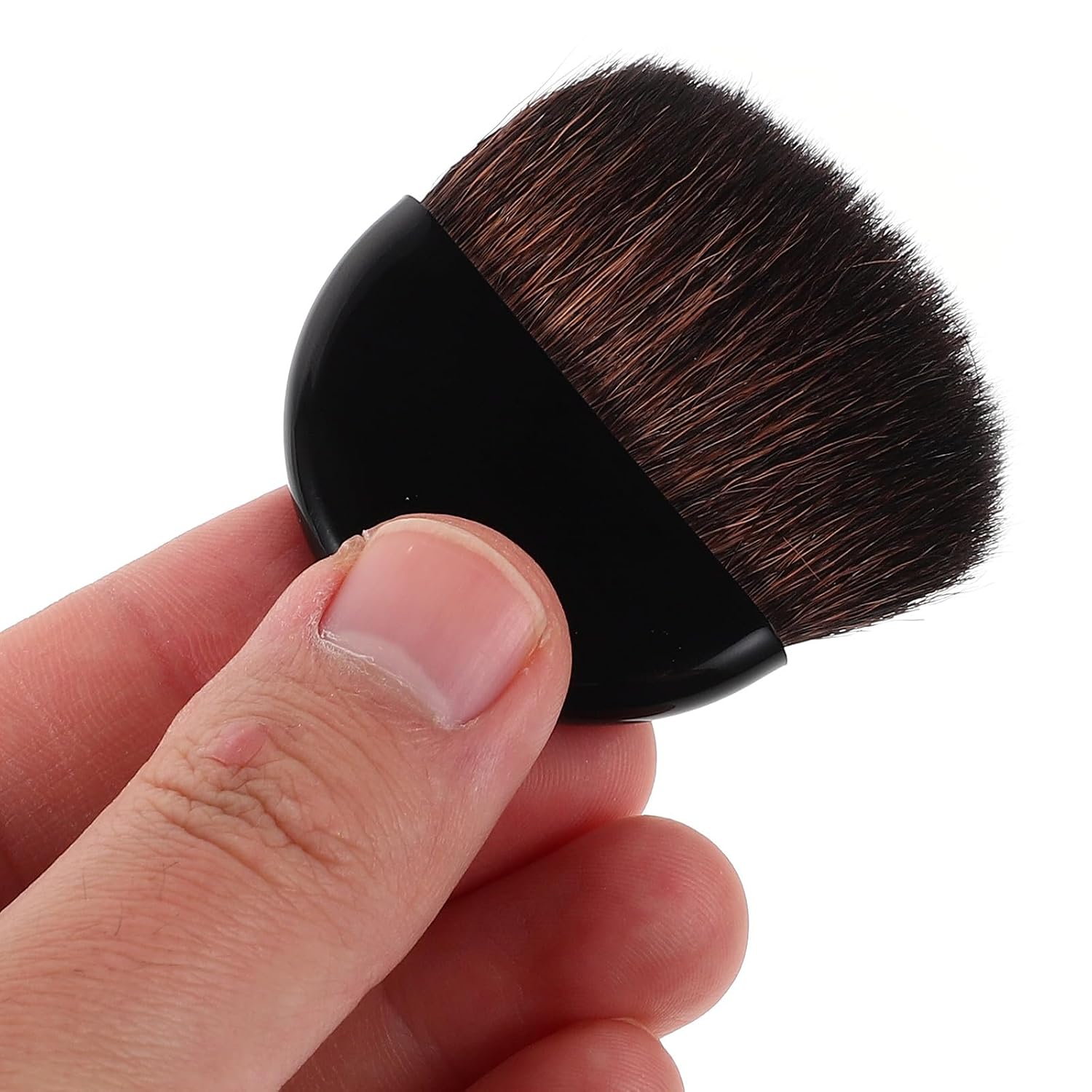 Blush Brush Small Flat Nylon Hair Powder Brush Soft Contour Tool for Women Travel Facial Cosmetics