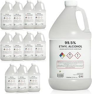 Ethyl Alcohol 99.5% Proof Alcohol by Natural Cosmetic Labs | Made in The USA | Gallon (12)