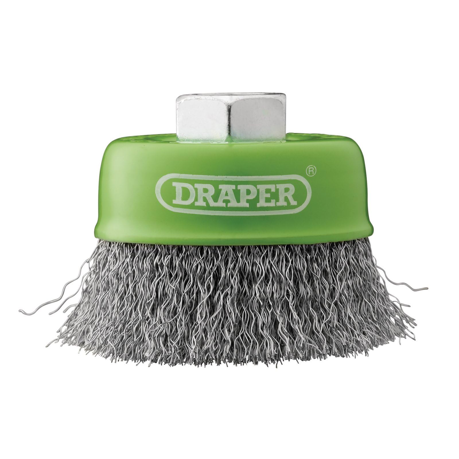 Draper 75Mm Cup Brush Stainless M14 08052 Stainless-Steel Crimped Wire Cup Brushes, M14