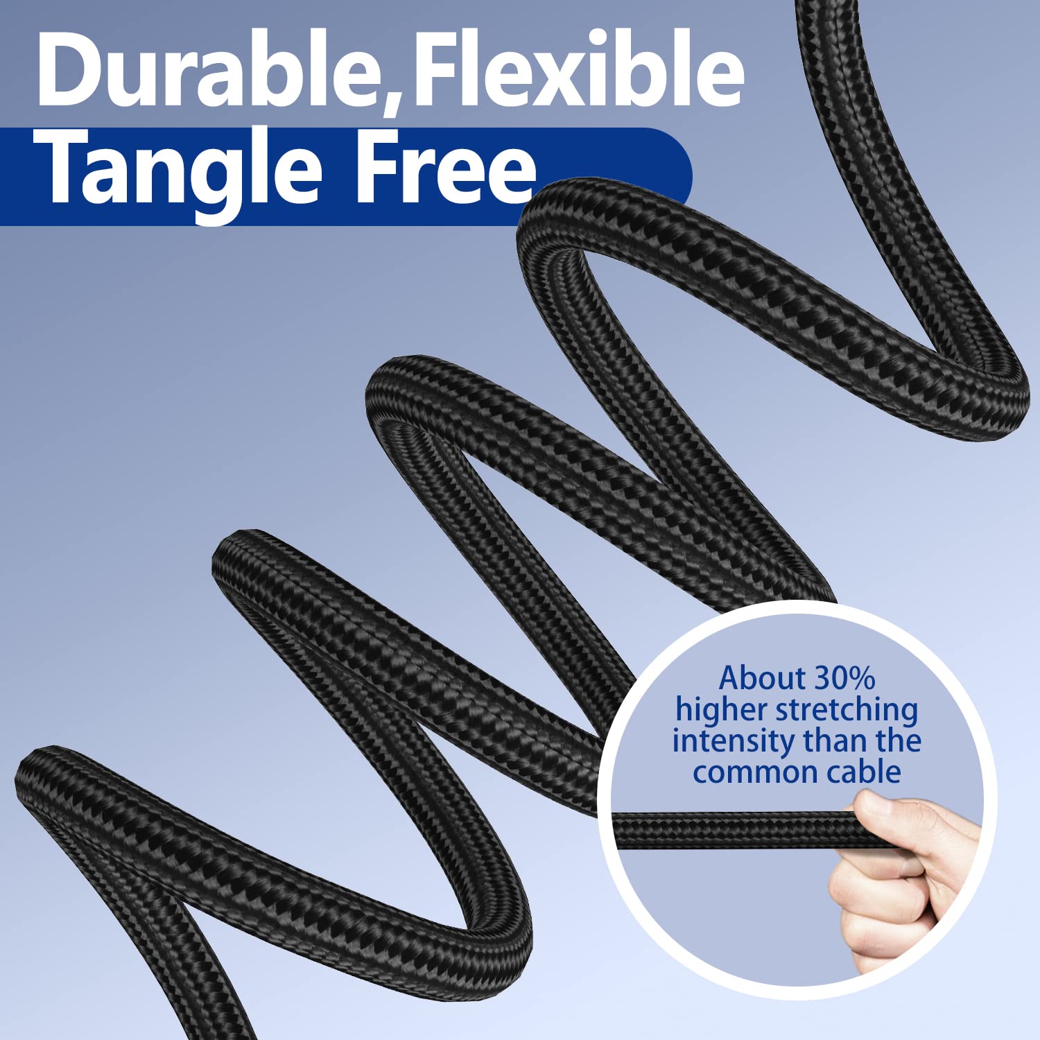 Câble de guitare électrique professionnel de 3 m pour guitare électrique, version mise à jour 1/4, câble TS pour guitare, basse, mandoline, clavier et audio professionnel, angle droit vers