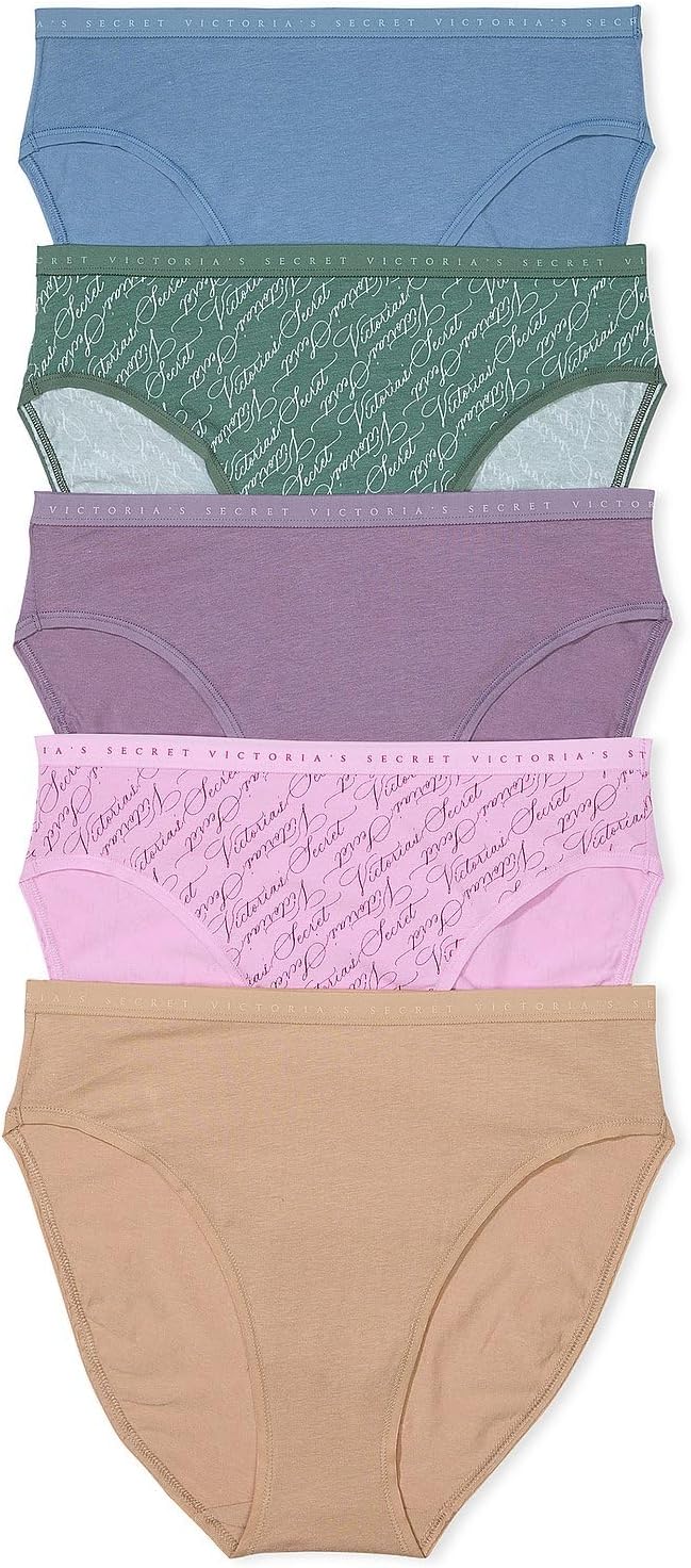 Victoria's Secret Women's Cotton Brief Underwear, Full Coverage Panties for Women, Multi Pack (XS-XXL)