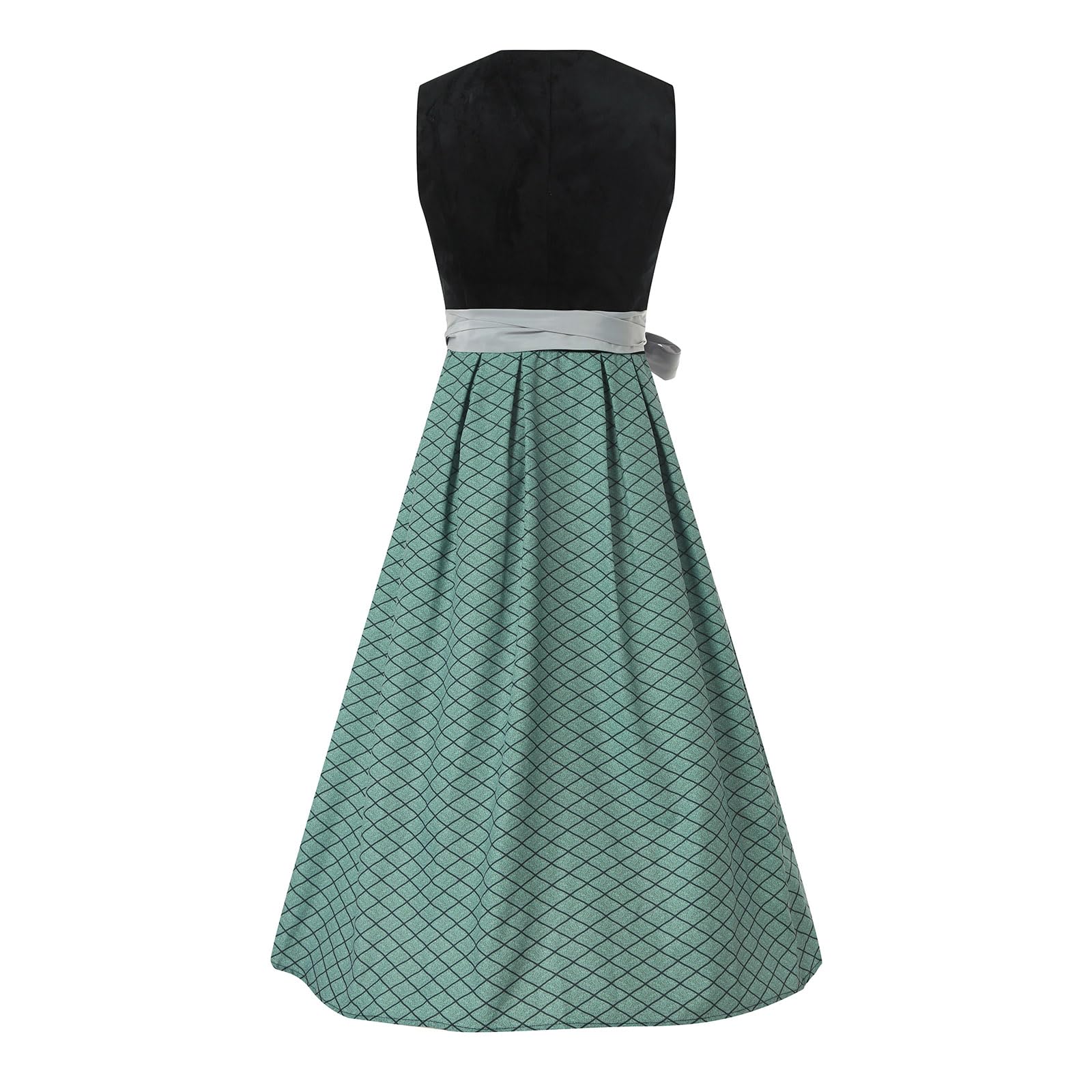 Kleid Dirndl Damen Midi Oktoberfest mit Schürze Geblümt Kleidung Trachtenkleid Trachtenrock Frauen Trachtenmode Besondere Anlässe Reißverschluss Outfit Rüschen Modernem Elegante Mädchen Party