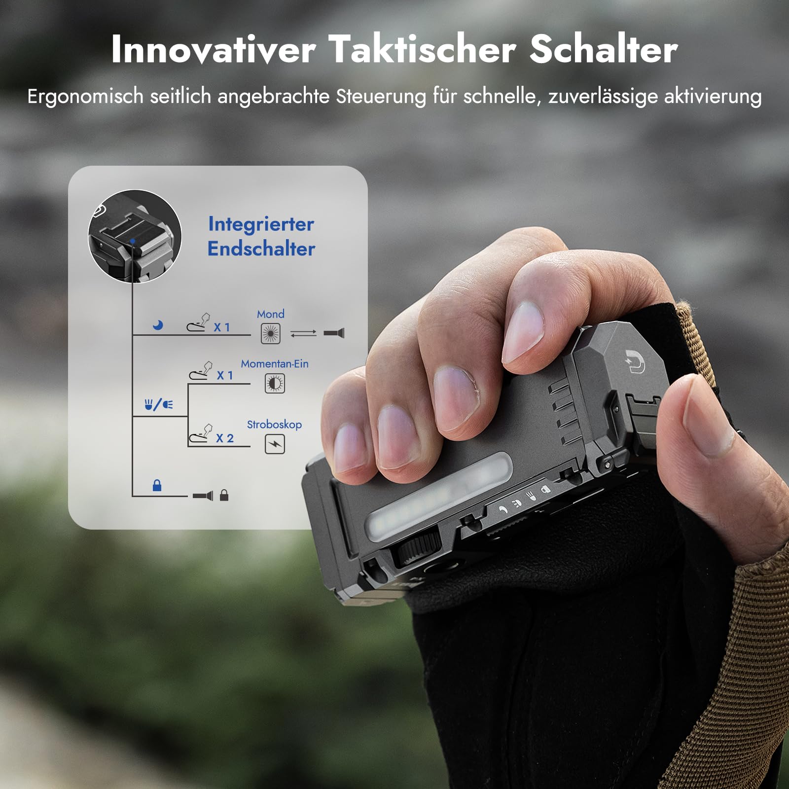 WUBEN X4 Mini LED Taschenlampe mit RGB Licht, Klein Taschenlampe Aufladbar 1500 Lumens, EDC Taktische Taschenlampe IP65 Flashlight Torch für Camping, Mitgebsel, Notfäll