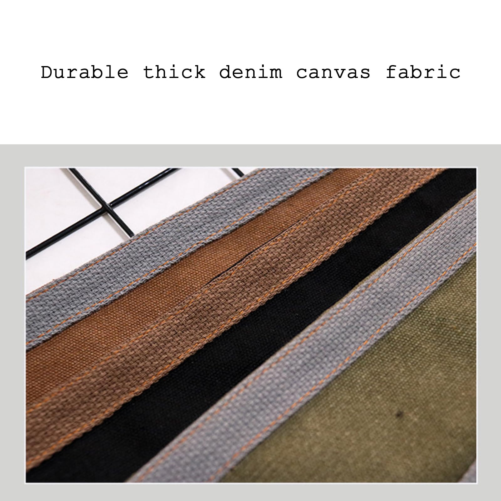 Grembiule Corto da Lavoro In Tela E Denim Unisex A Mezza Vita e Multitasche, Ideale Per Artigianato, Falegnameria e Giardinaggio