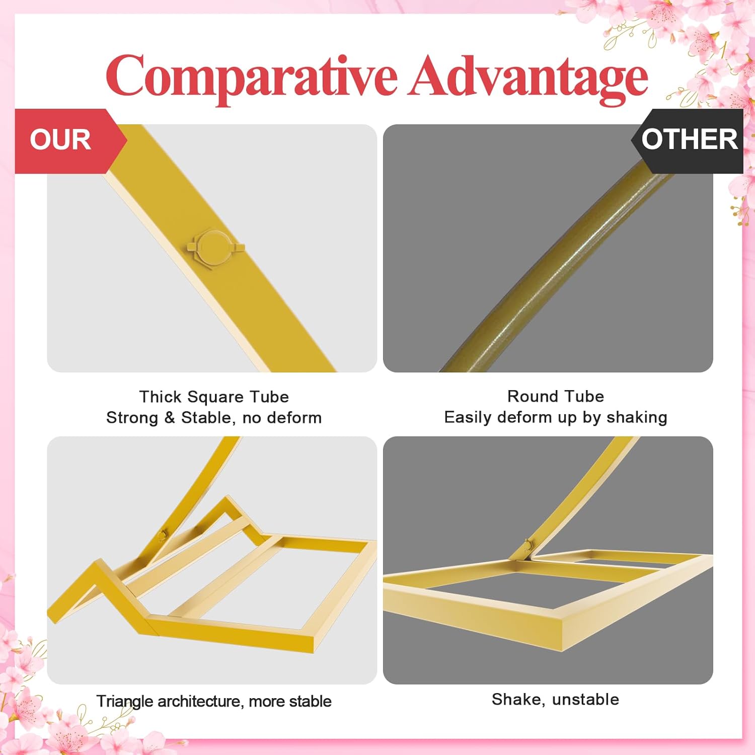 Putros 8FT Gold Round Backdrop Stand Metal Circle Balloon Arch Frame Wedding Arch for Ceremony Birthday Party Anniversary Bridal Graduation Decoration