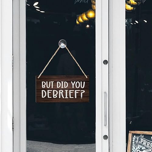 Miniatura 6 de Letrero de madera con texto en inglés But Did You Debrevery (But Did You Debrevery), letreros de escritorio para oficina, decoración de pared,
