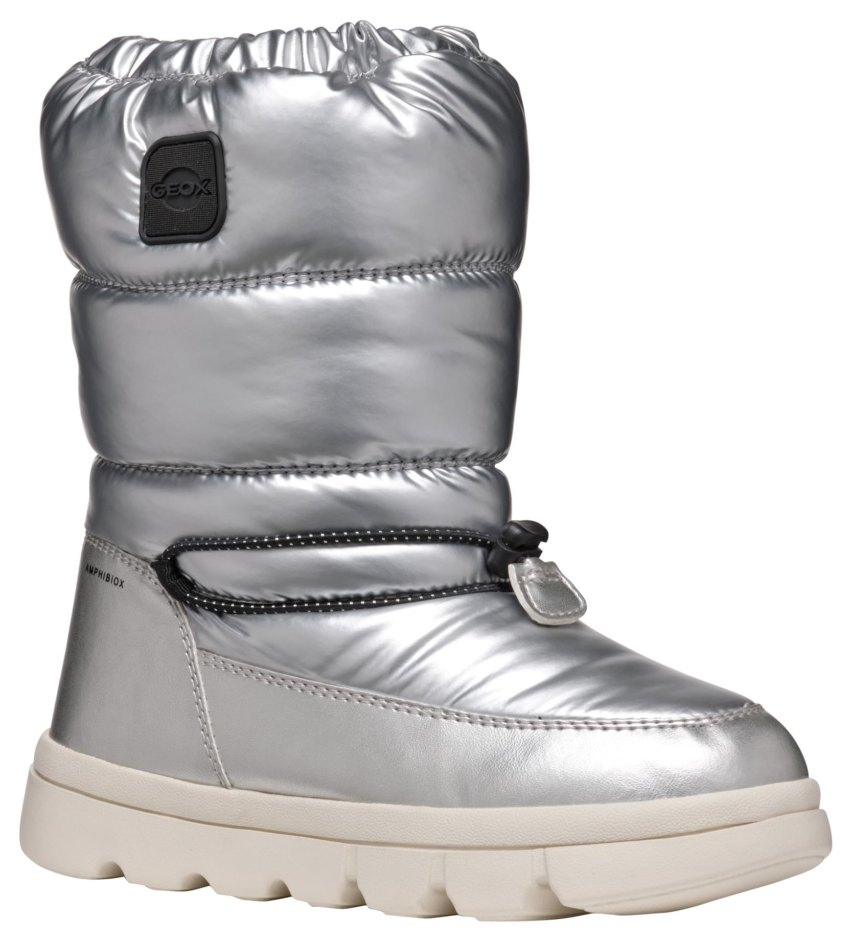 Geox J WILLABOOM GIRL B A, Snow Boot, SILVER,