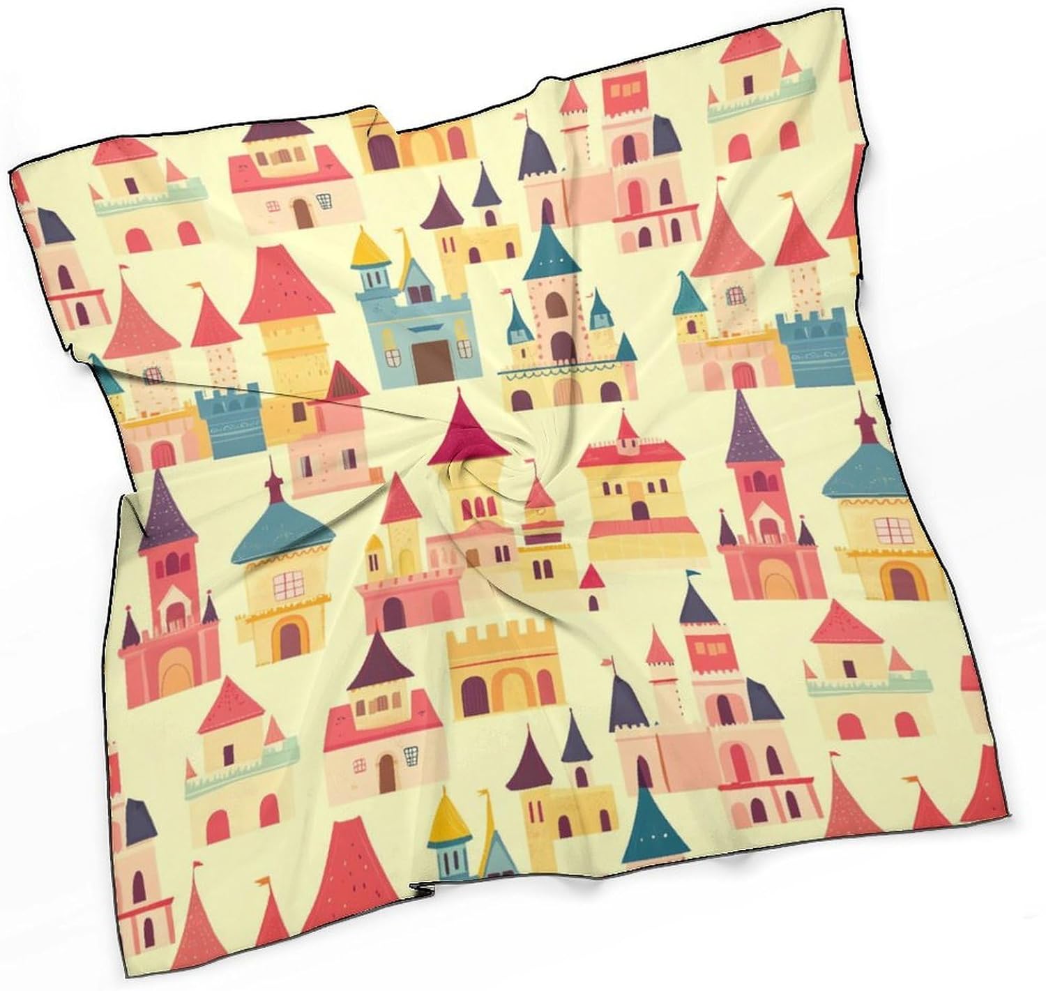 Magic Kingdom Castles Bandana Fashion Head Scarf Square Silk Scarf Print Neck Hair Scarfs for Women Men Gifts
