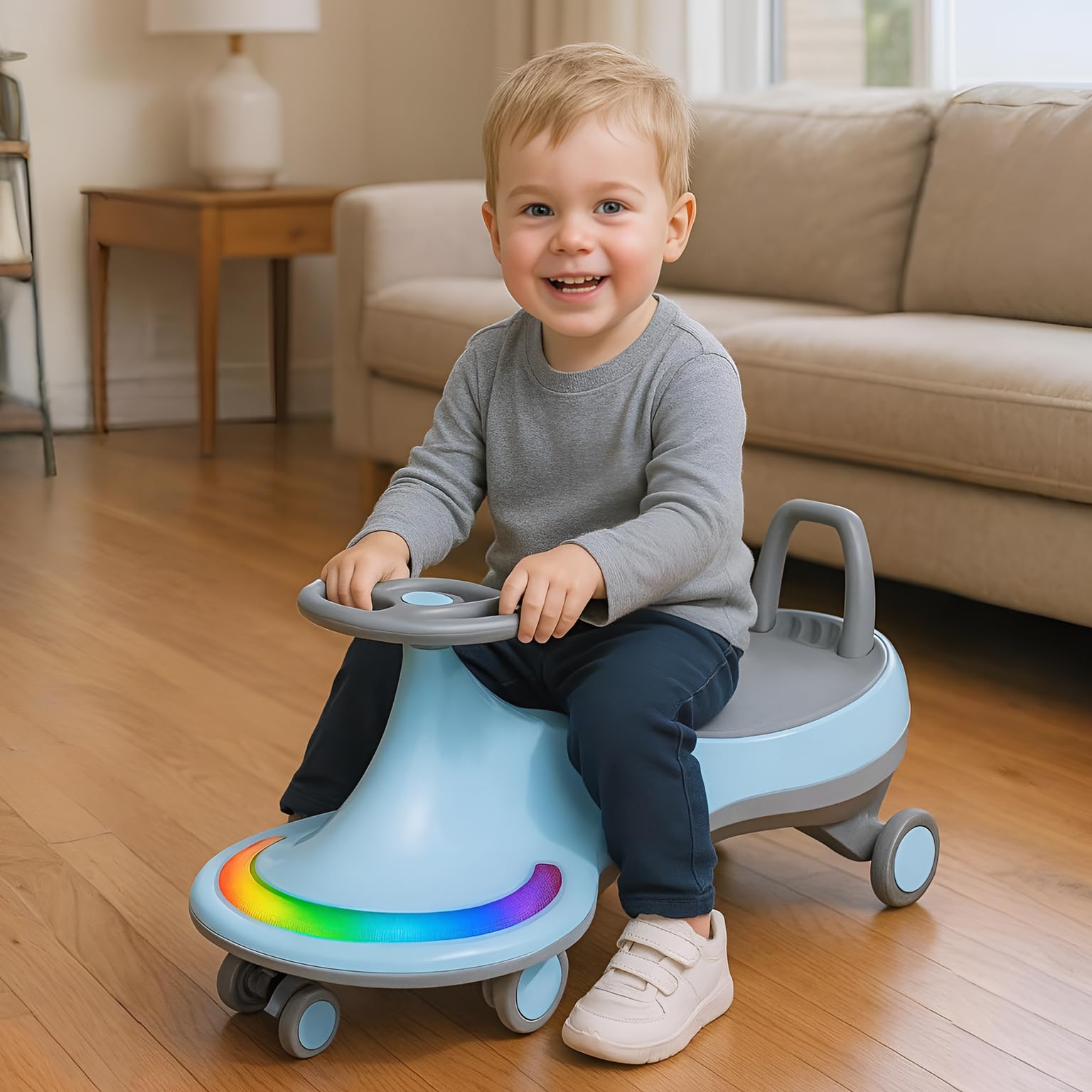 Musical with Lights Plasma car Ride On for Kids, Baby Car, Ride On Magic Car for Kids 2 to 8 Years Boys Girls (Blue Musical)