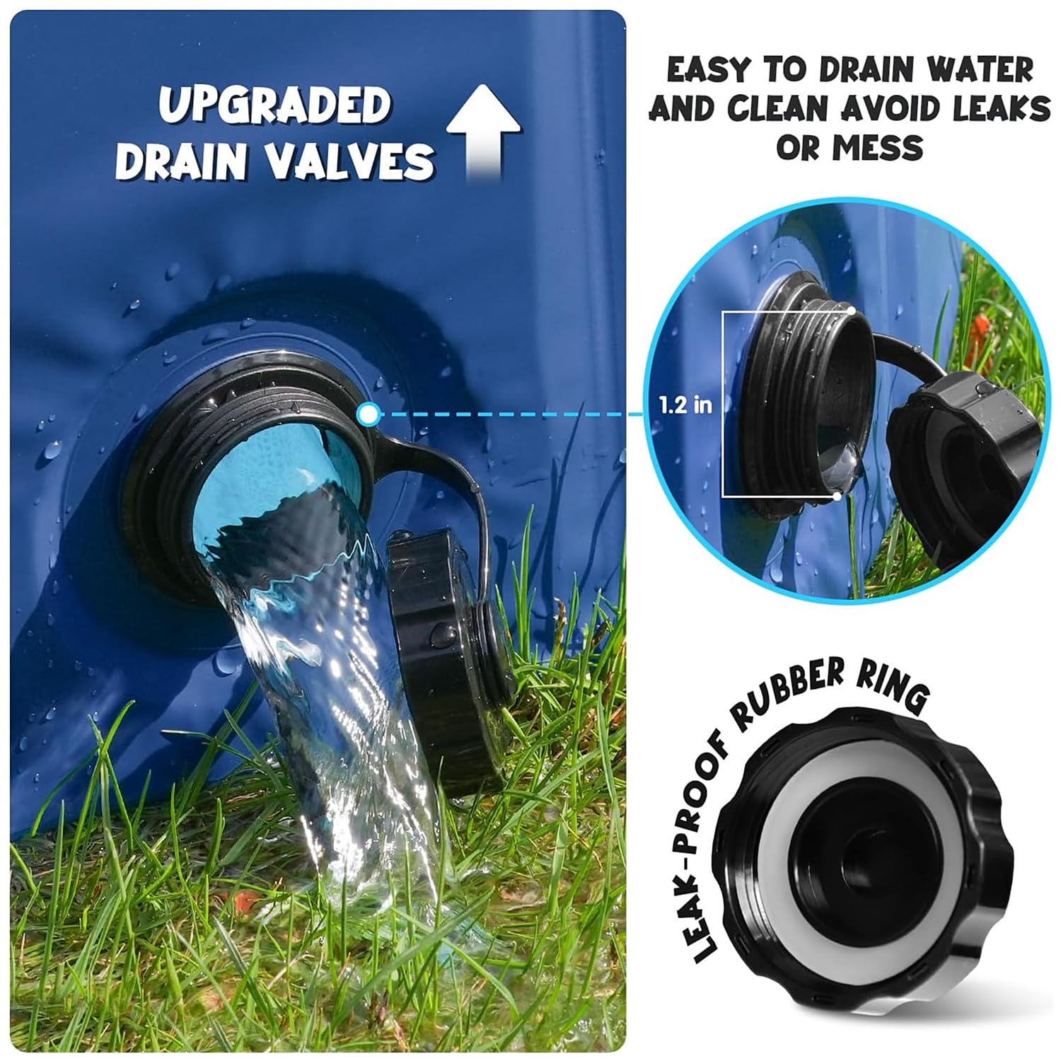 80 x 20 cm, piscina plegable para perros, piscina para perros grandes y pequeños, piscina para mascotas, piscina para perros, piscina plegable de PVC para perros (azul claro)
