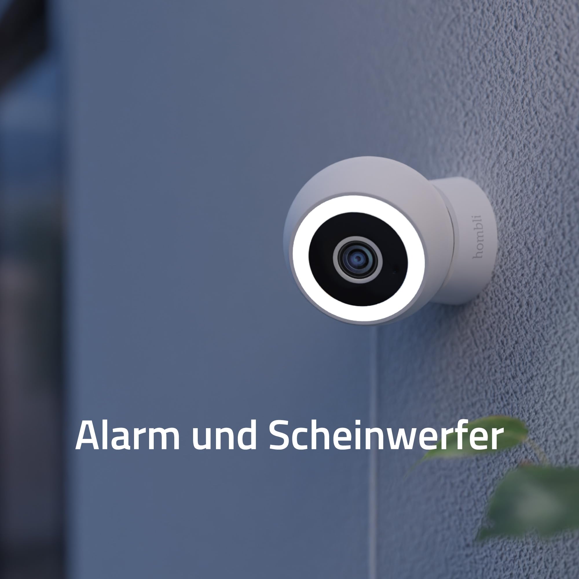 Hombli Überwachungskamera 2K QHD für außen, Farb-Nachtsicht Bewegungsmelder