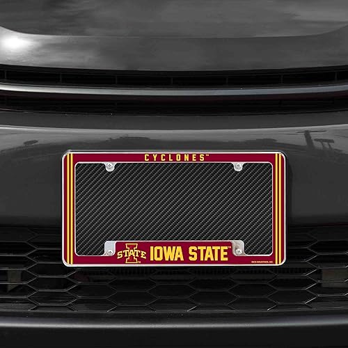 Miniatura 83 de Rico Industries NCAA Classic 12" x 6" Chrome All Over Automotive License Plate Frame for Car/Truck/SUV
