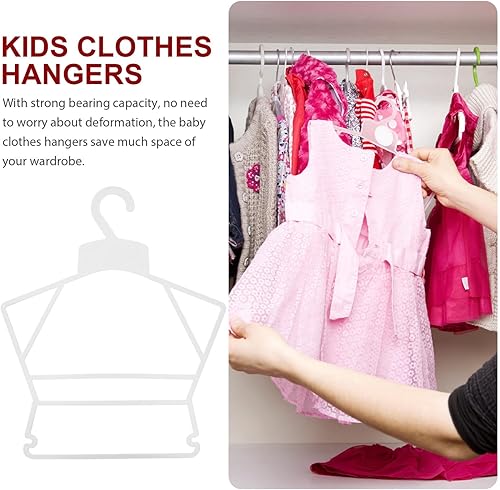 Miniatura 8 de Perchas de plástico, 10 unidades, para niños, bebés, recién nacidos, estantes de secado de ropa para el hogar, tienda, ropa de lavandería