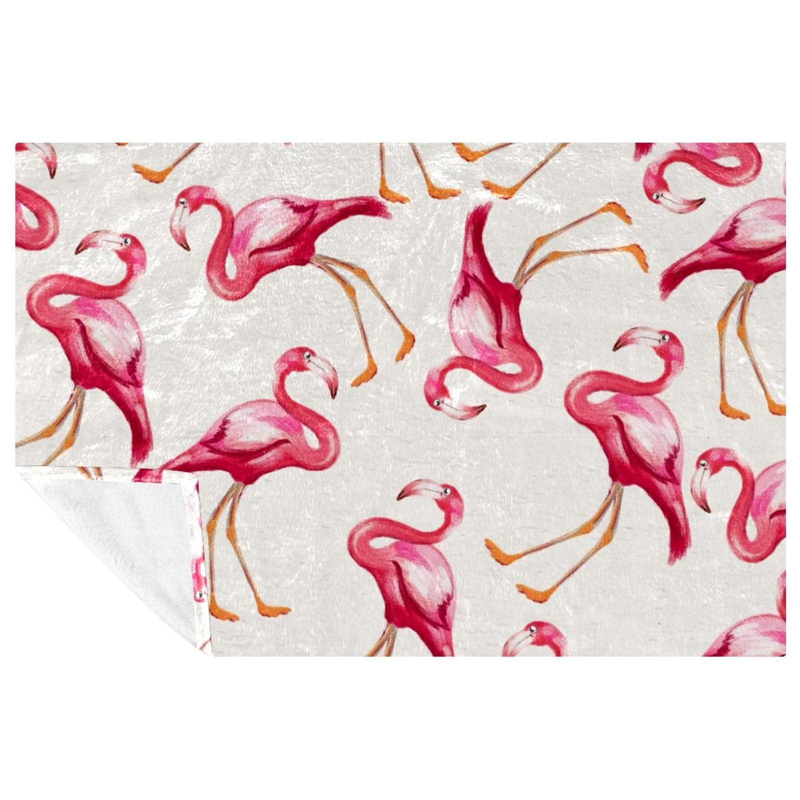 Couverture douce chaude flamant rose plaid canapé lit camping 150x100