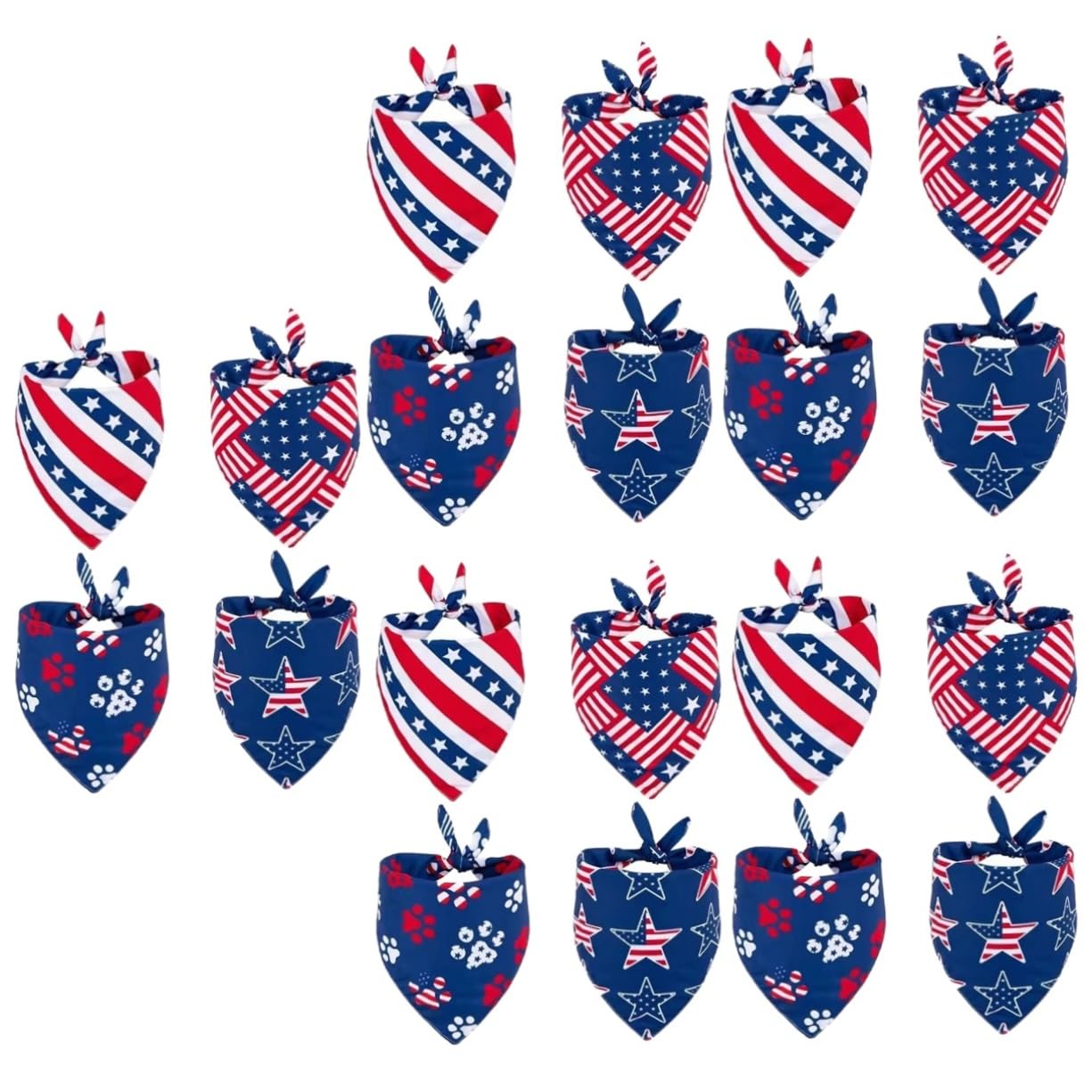 Kisangel 20piezas Bandanas Triangulares para Paquete De Bandanas De Día para y Gatos Accesorios De Moda para De Usar