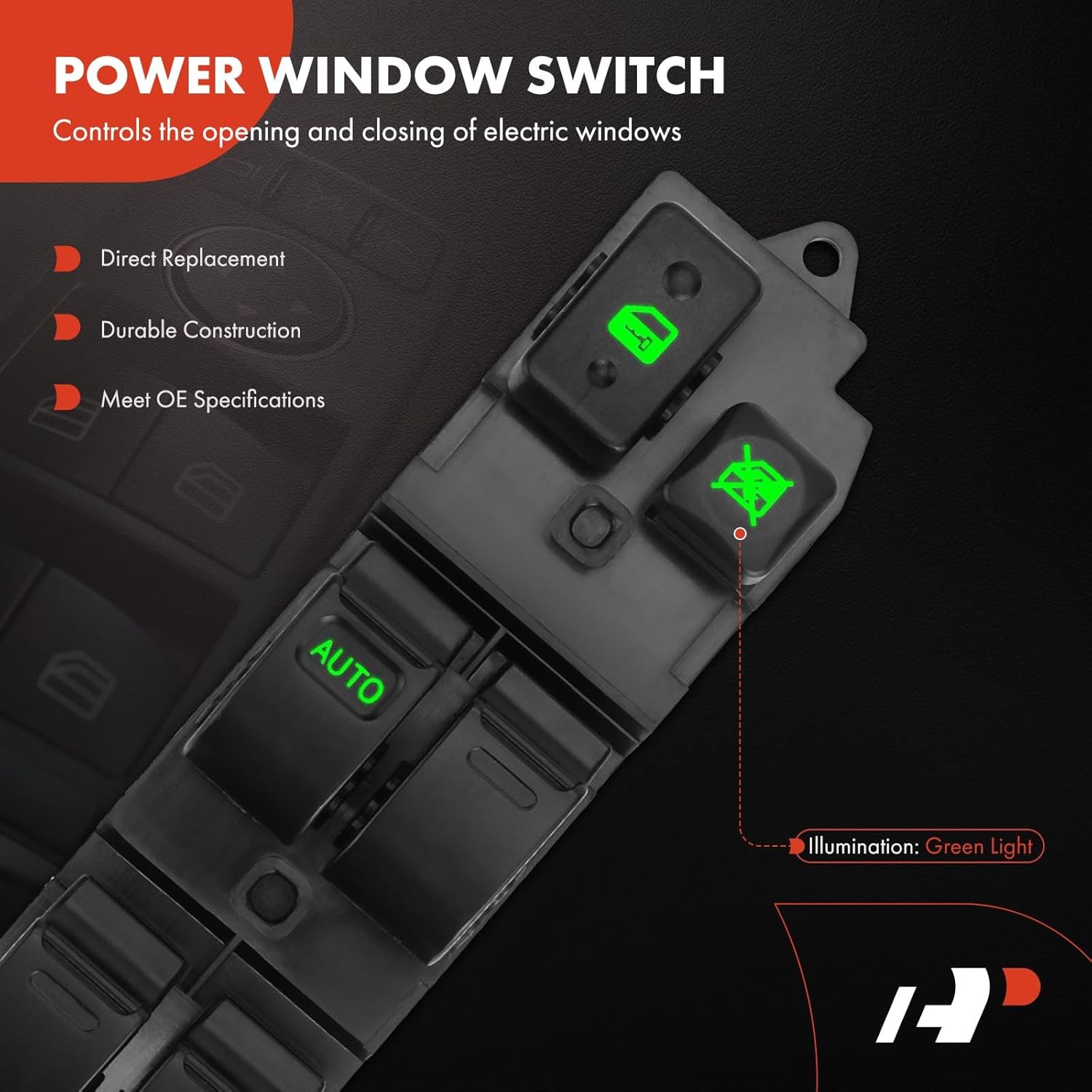 A-Premium Driver Side Master Power Window Switch Compatible with Toyota 4Runner Corolla RAV4 1996-1997, Camry 1994-1996, Tercel 1995-1997, Replace# 84820-33060