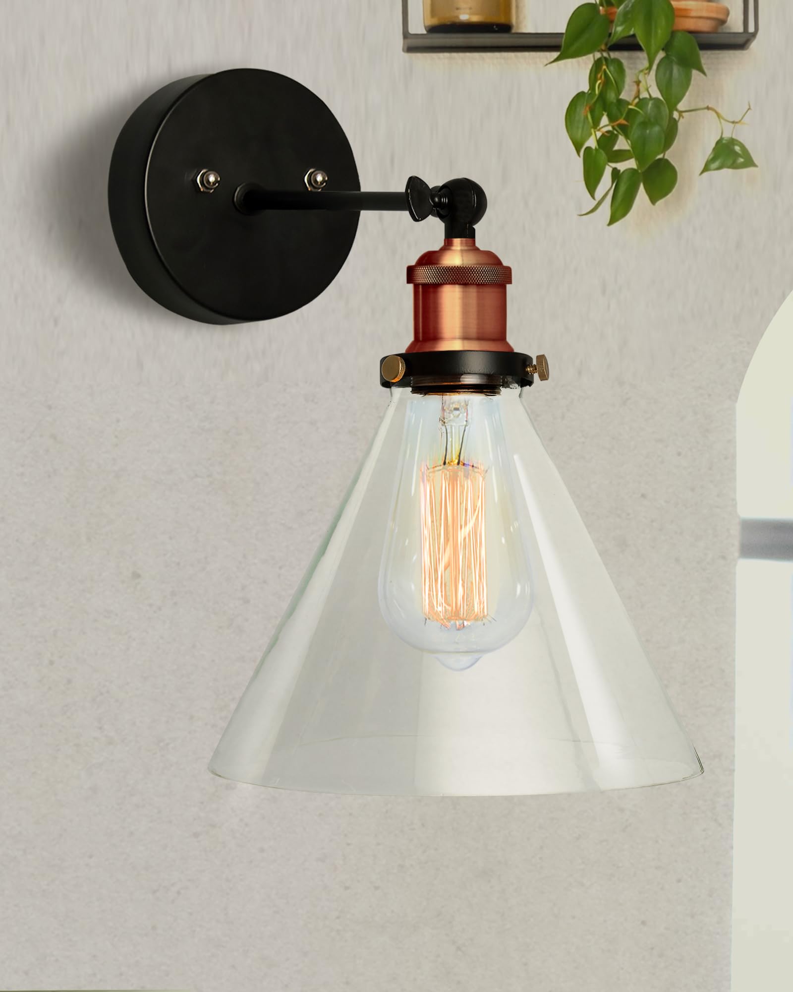 Homesake Edison Wall Lamp - Rose Gold Industrial -16