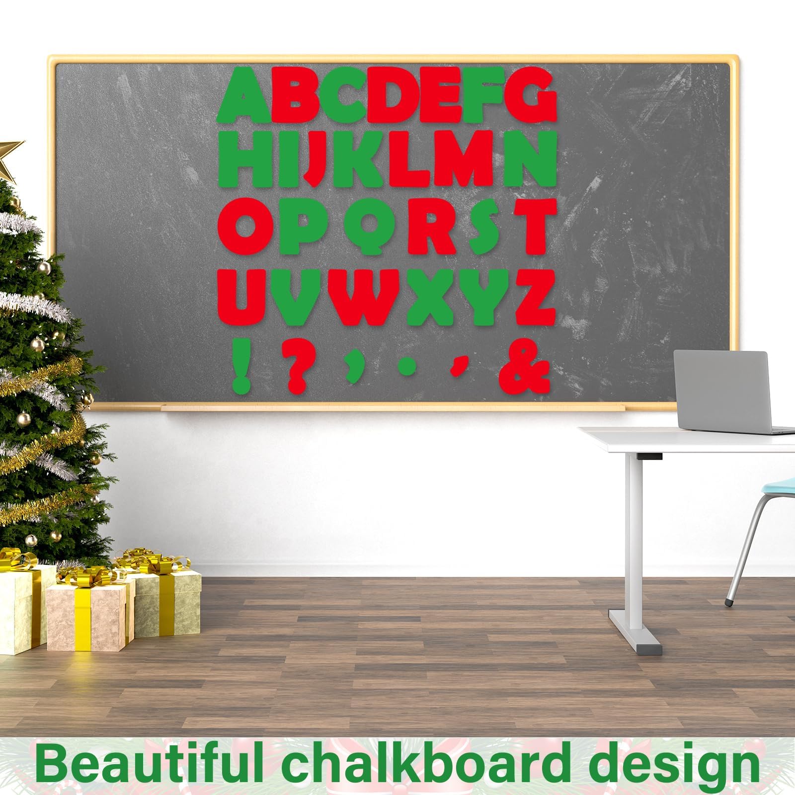 Qyeahkj 150 Stück große 15,2 cm Schrift Weihnachten Pinnwand Buchstaben für Klassenzimmer, rote und grüne Buchstaben Pinnwand Weihnachtsdekoration für Weihnachten, Zuhause, Schule, Klassenzimmer