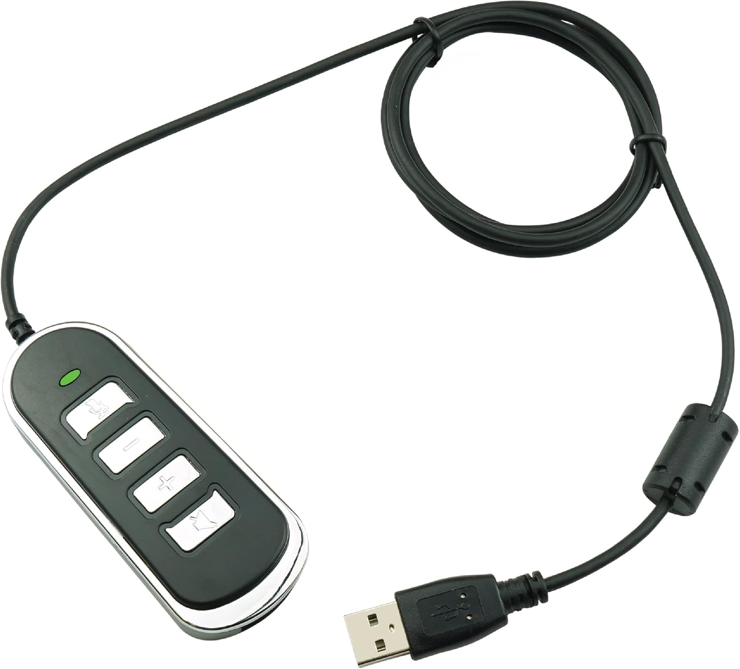Adapter RJ9 Headset Desk Phone Connect To Coputer PC Laptop Mac Tablet Window Sofphones Devices Compatible With Plantronic Jabra Sennheiser Wireless DECT Headset With Inline Volume/Mute Control Button