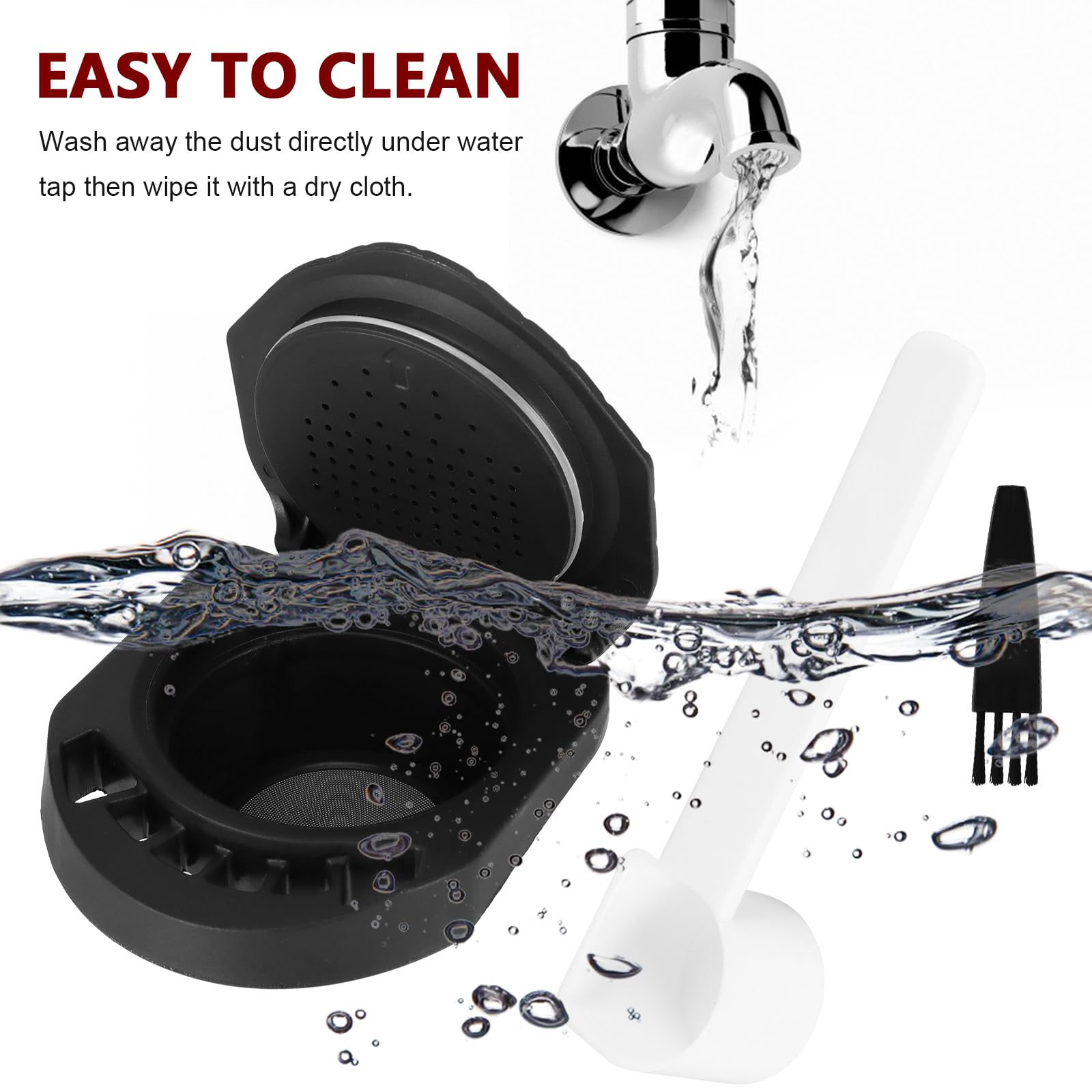 ZONJIE Adattatore Convertitore per Capsule di Caffè Riutilizzabile per Dolce Gusto, Adattatore per Capsule di Caffè Ricaricabile Compatibile con Piccolo XS/EDG 305/EDG 606.S/Genio S