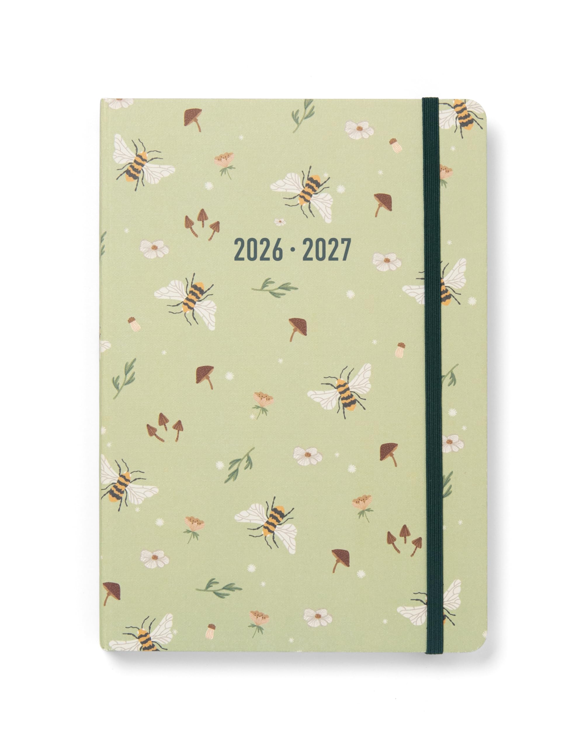 Letts of London Bumblebee A5 Academic 2026/2027 day to a page with appointments diary - Sage 27-031909