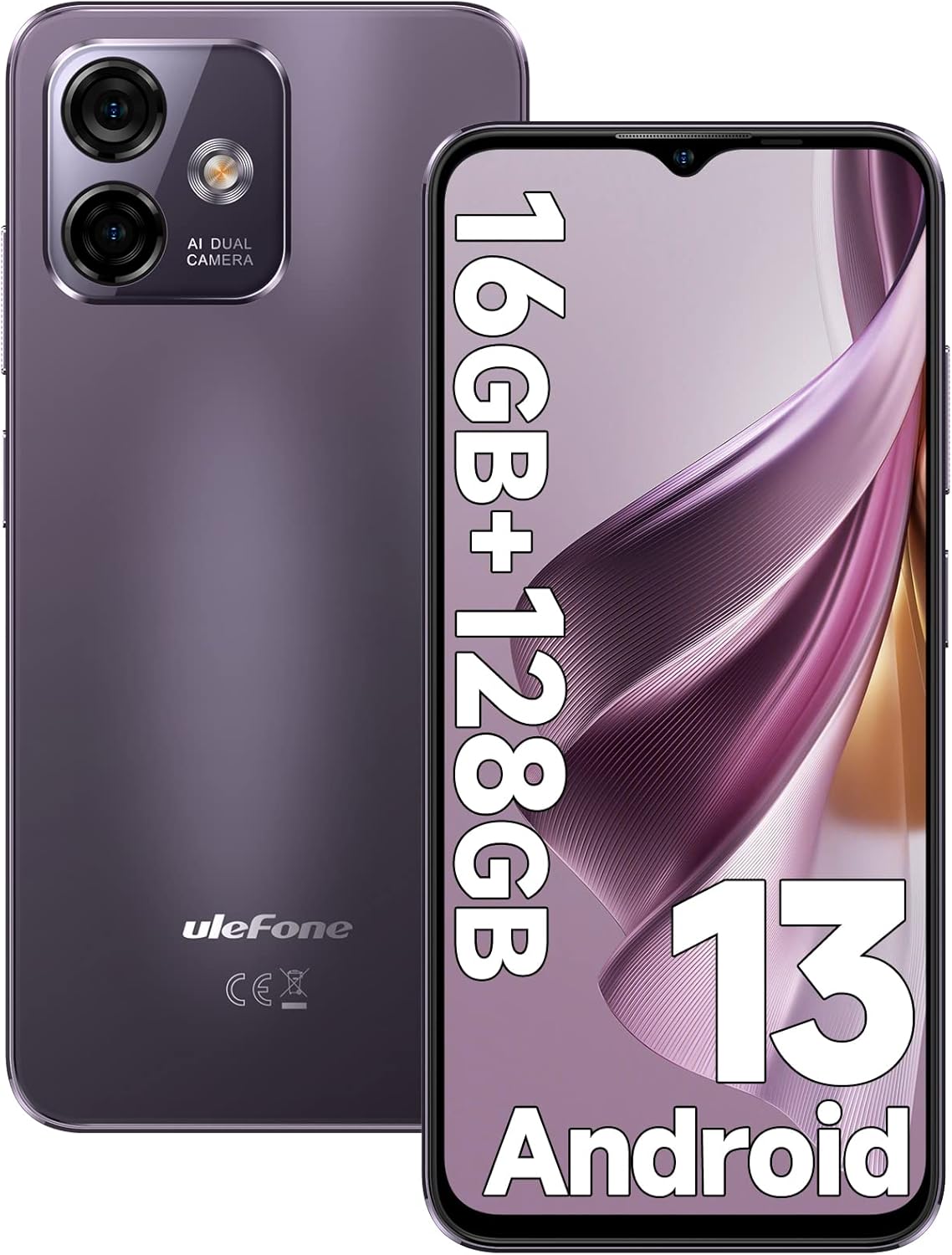 Ulefone Note 16 Pro Android 13 Handy Ohne Vertrag, 16GB+128GB/256GB ...
