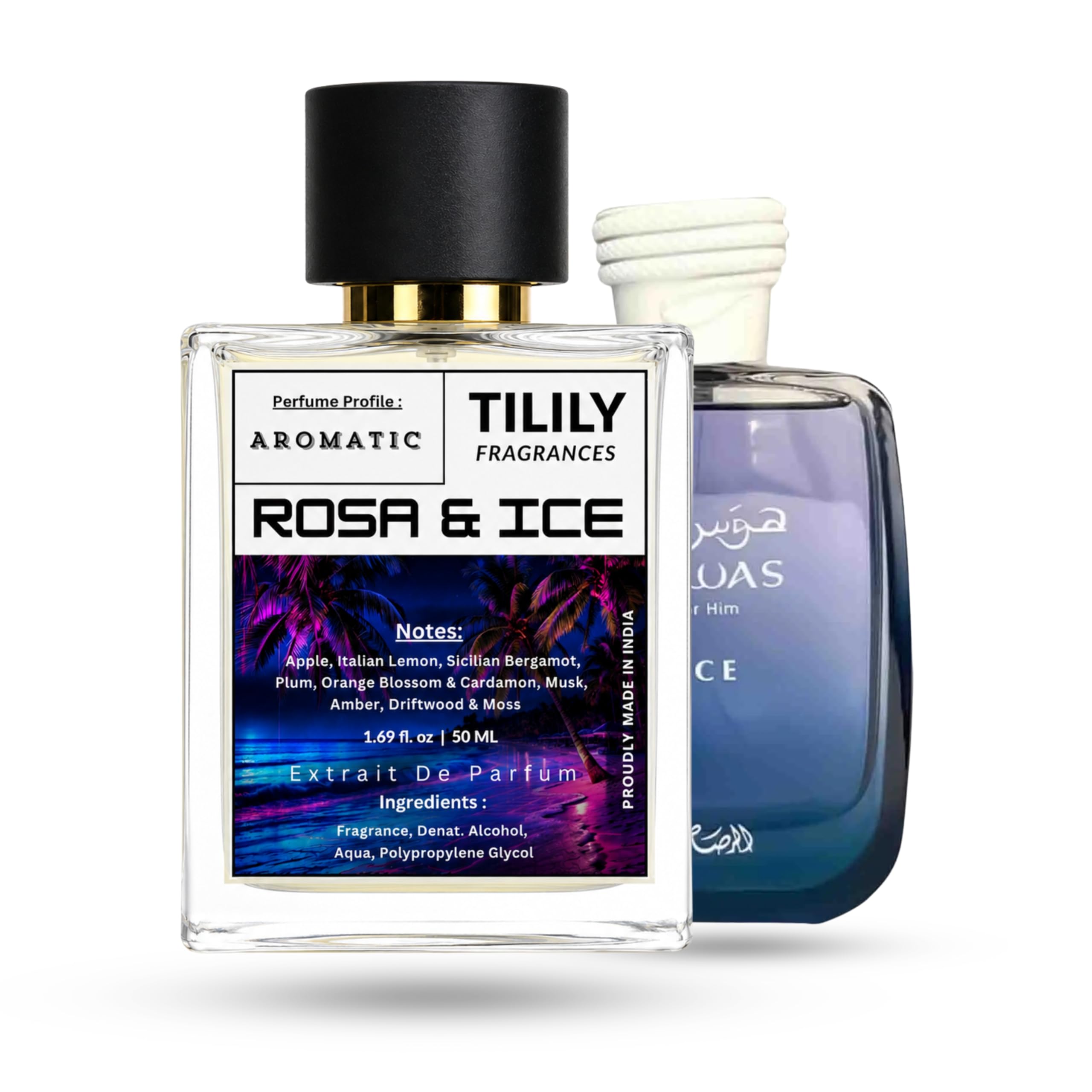 ROSA & ICE Extraite De Parfum for Men - 50ML | Long Lasting Perfume | Luxury Scent | Alluring Fragrance for Him-image-7