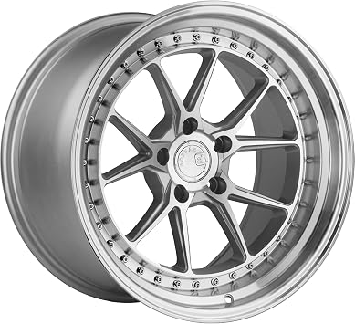 Aodhan DS08 Custom Wheel - 19x8.5, 35 Offset, 5x114.3 Bolt Pattern, 73.1mm Hub - Silver with Machined Face Rim