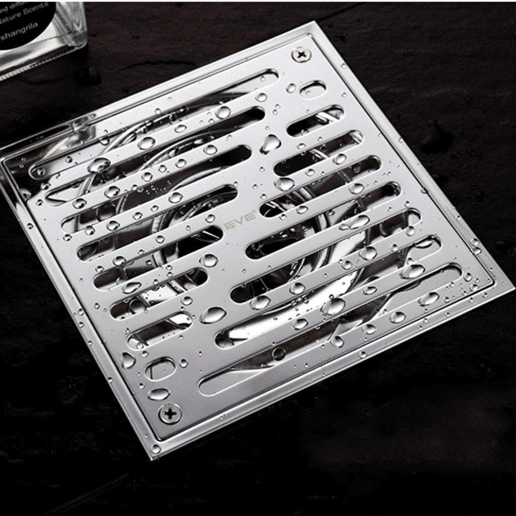 Floor Drain-Bathroom Tile Insert Floor Drainer with Removable Strainer Cover Chrome Finish Anti Clogging for Kitchen, Washroom, Garage and Basement