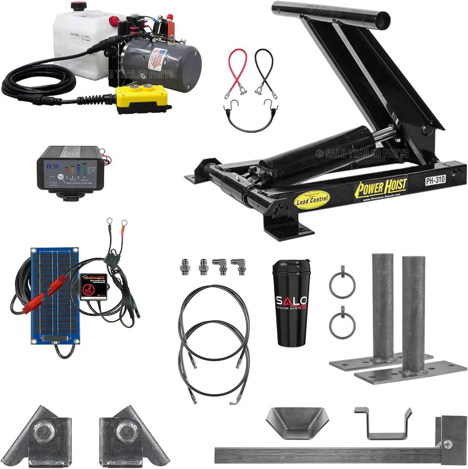 3 Ton (6,000 lb) Dump Trailer Hydraulic Scissor Hoist Kit