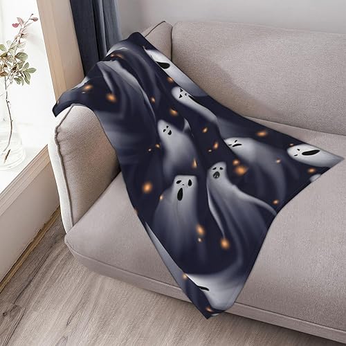 Miniatura 6 de Manta de fantasma para mujer, suave manta de forro polar de verano, lavable, manta ligera de viaje para sofá, cama, sillón durante todas las