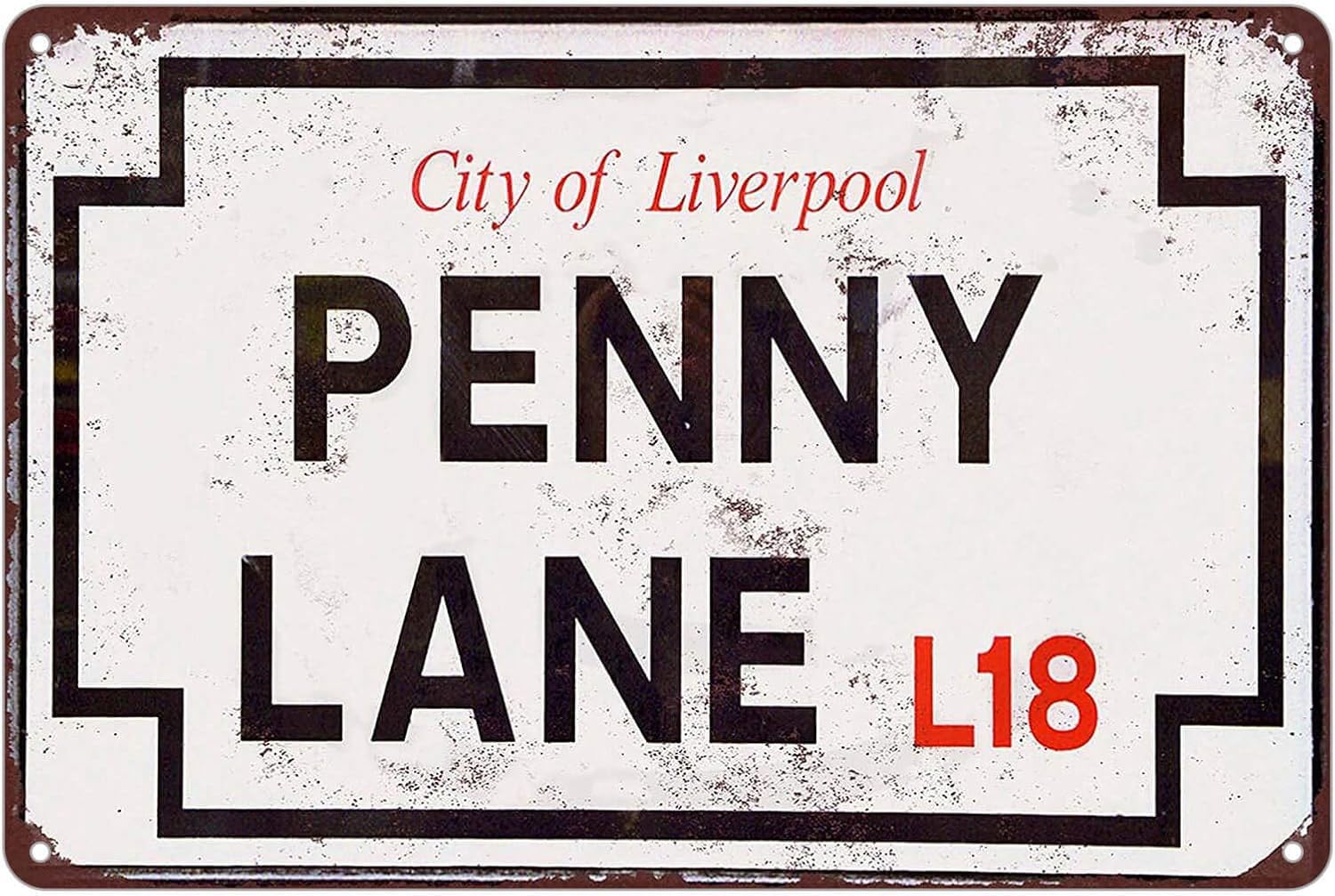 Preeklen Tin Sign 078 Penny Lane Street Sign Vintage Look Reproduction Metal Sign 8X12 Inch Metal Tin Signs