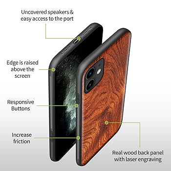 【素敵✨】 Wood Case Compatible iPhone 11 ケース Amazon.com: Carveit Wood Case for iPhone 11 Case [Hard Real