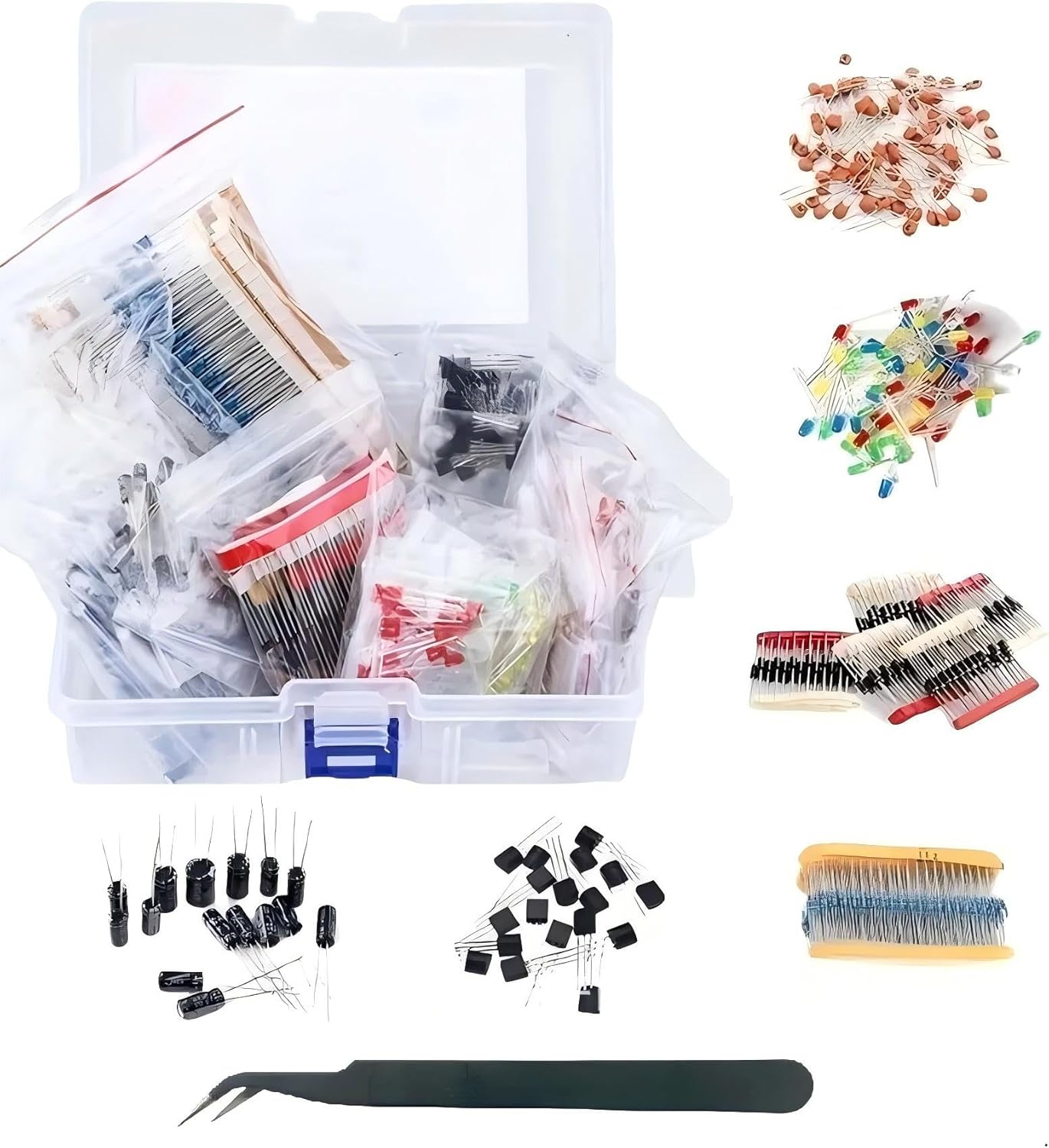 MTDELE 1400Pcs Electronic Component kit 1/4w 1 Metal Film