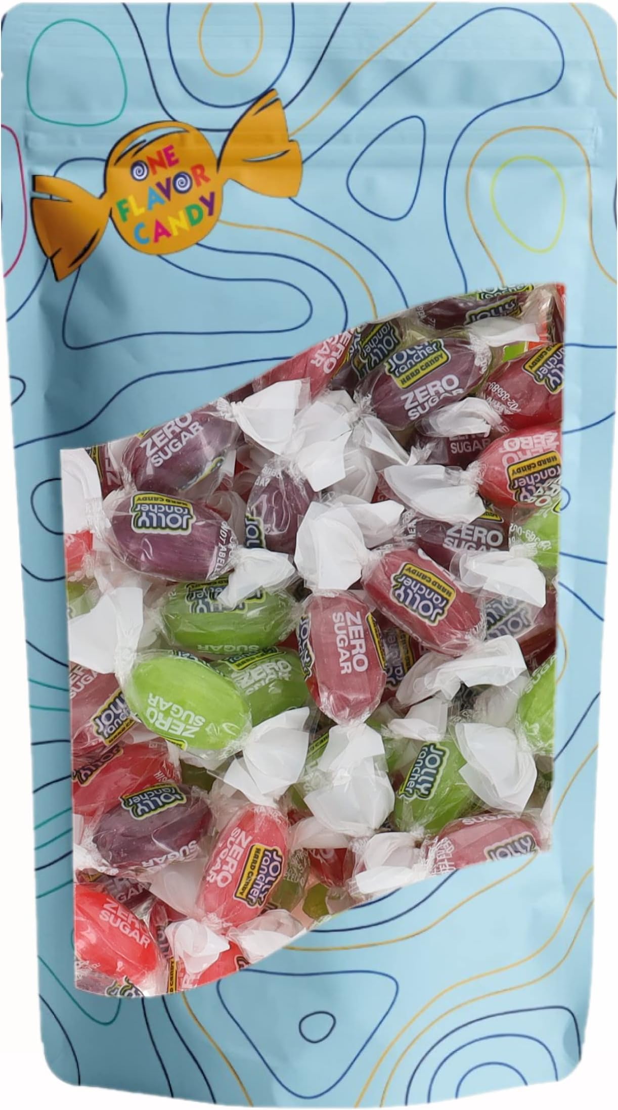 Jolly Rancher World's Best Flavored Fruit Hard Candy Bulk Candies in Sealed Bag 16oz Tasty Yummy Perfectly Delicious Time (Sugar Free Assorted, 1lb)