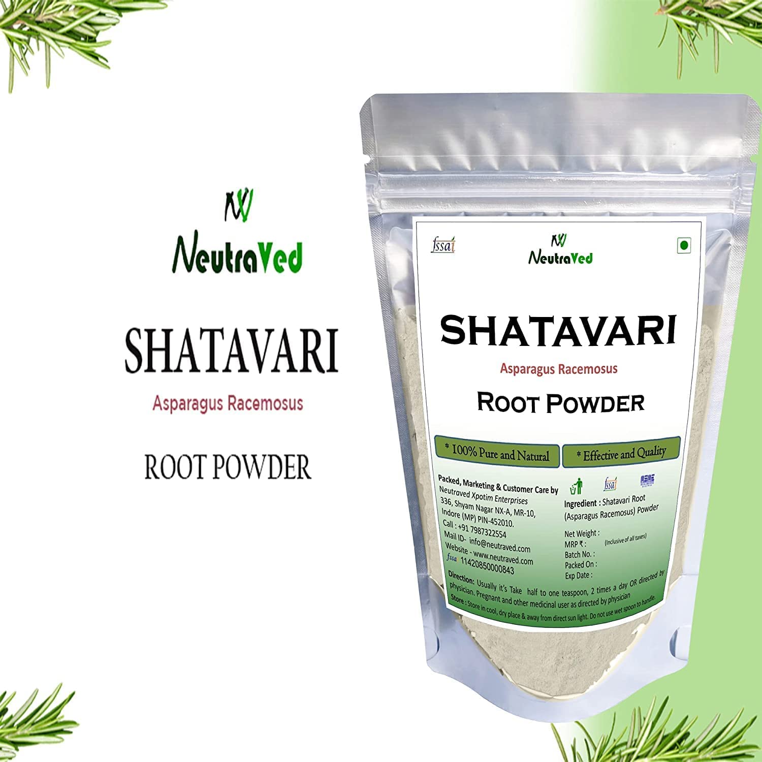 CROW Shatavari-Pulver, 100 g