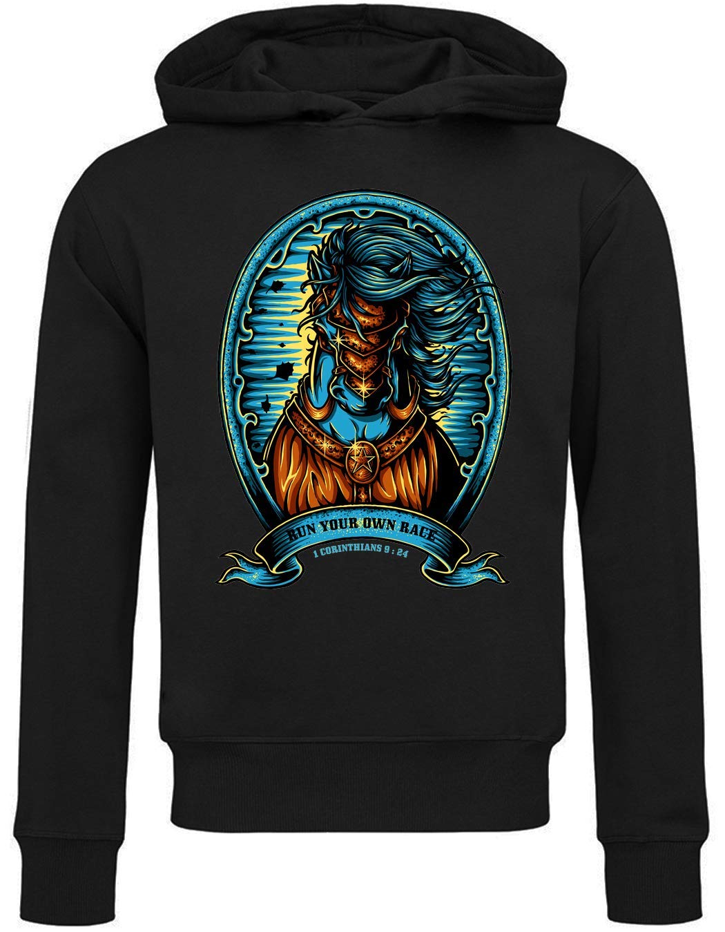Desconocido Run Your Own Race Corinthians Horse Armour Art Sudadera con Capucha Unisex
