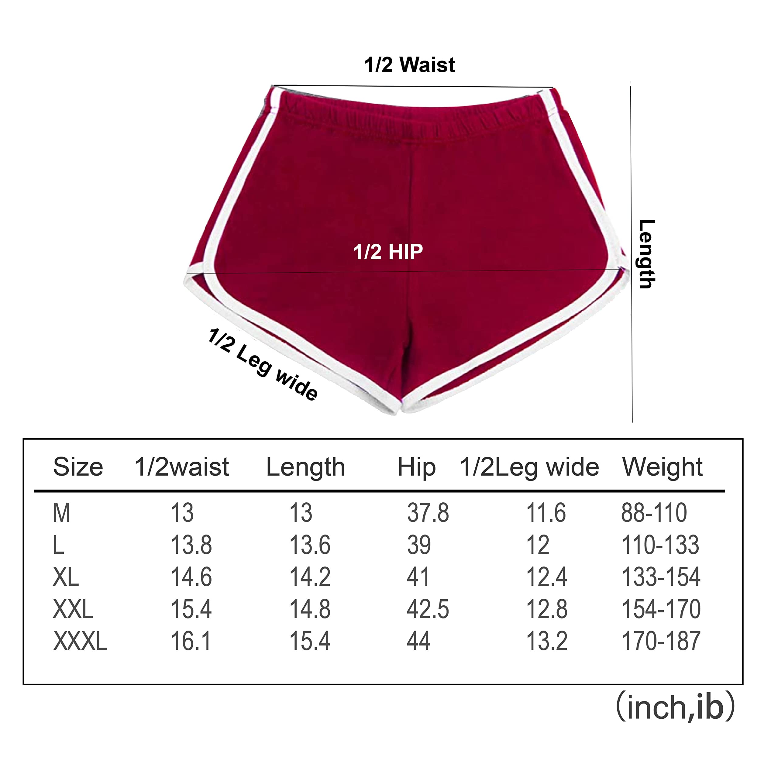 Cameway Lot de 4 Shorts de Yoga et de Danse en Coton pour Femme - Short de Sport pour l'été, l'athlétisme, Le Cyclisme, la randonnée