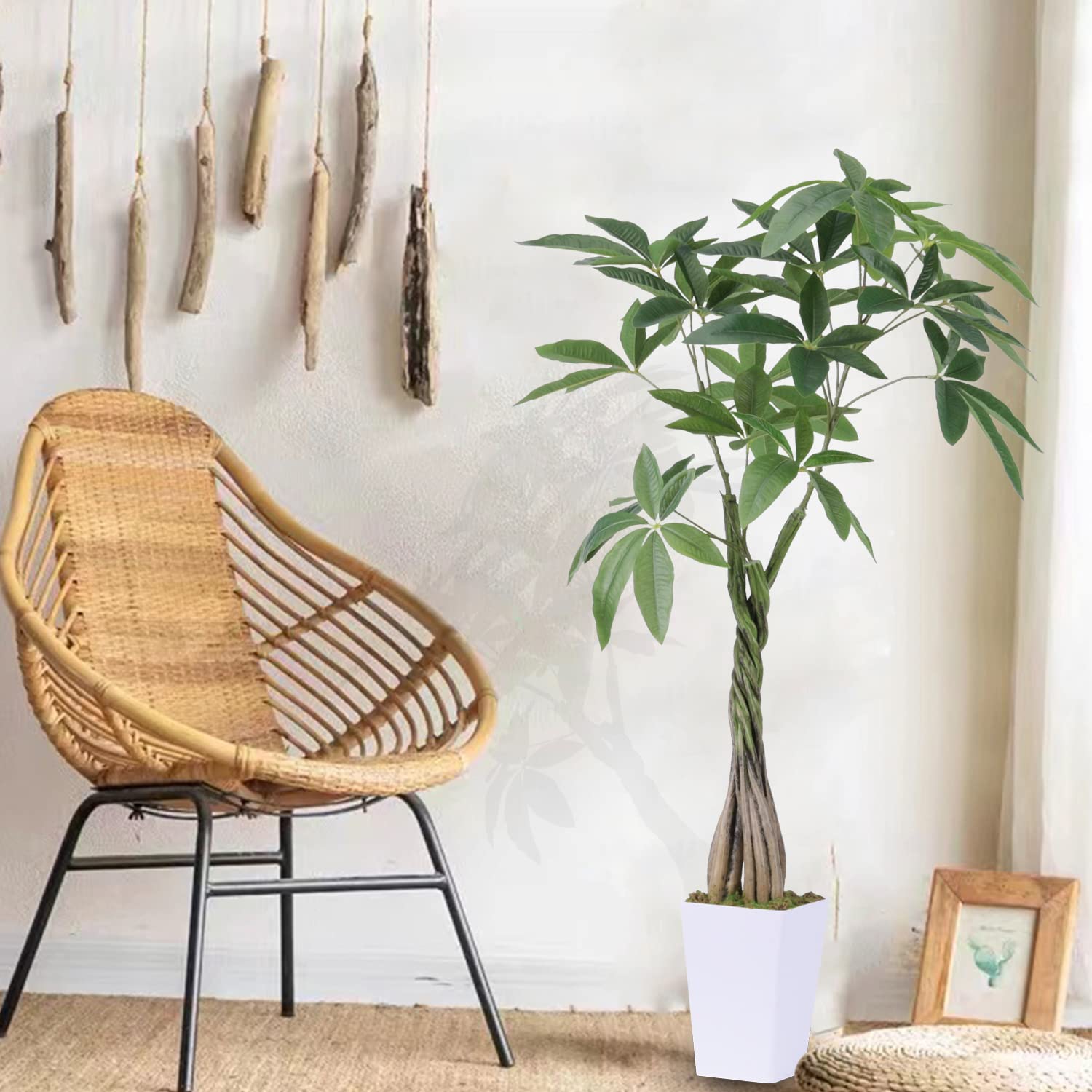 Amazon｜Ruwenus フェイクグリーン 人工観葉植物 観葉樹 造花 光触媒 
