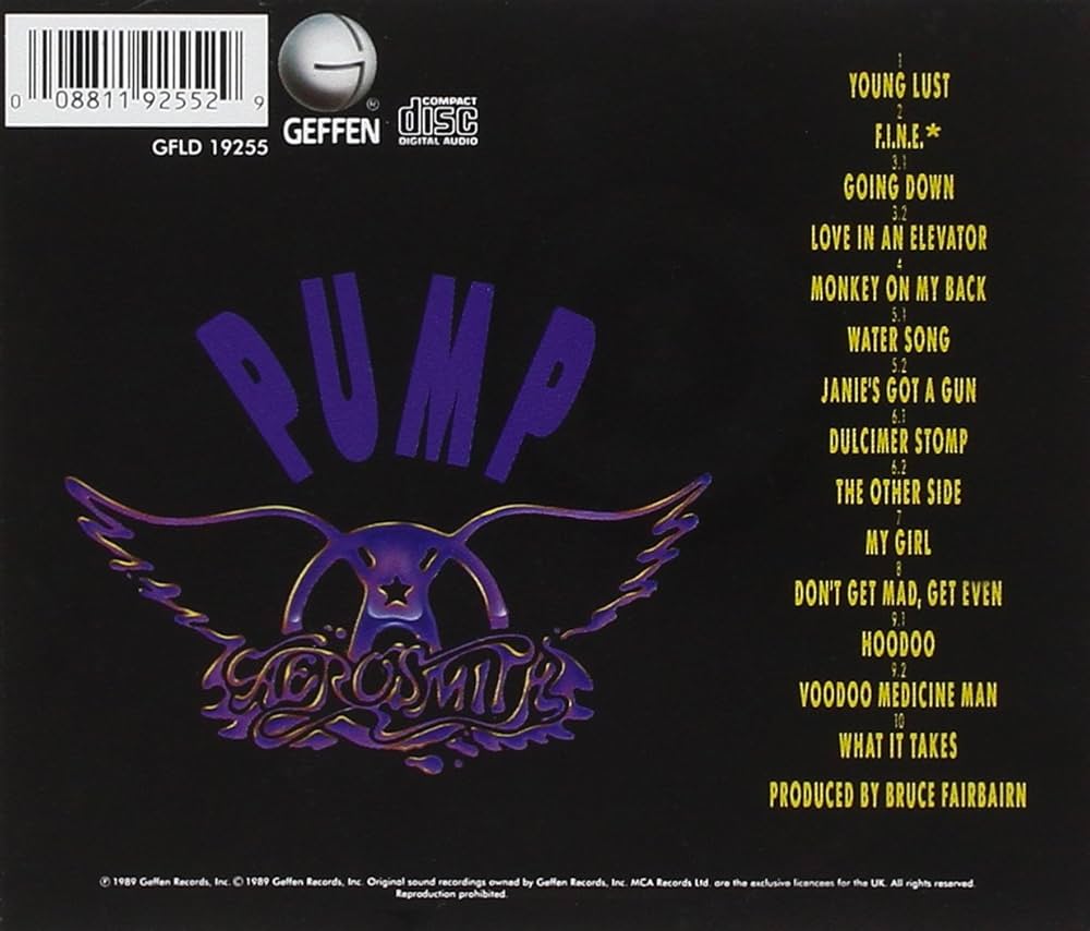 80s Aerosmith エアロスミス　バンT PUMP ©️1989 1989 Aerosmith 