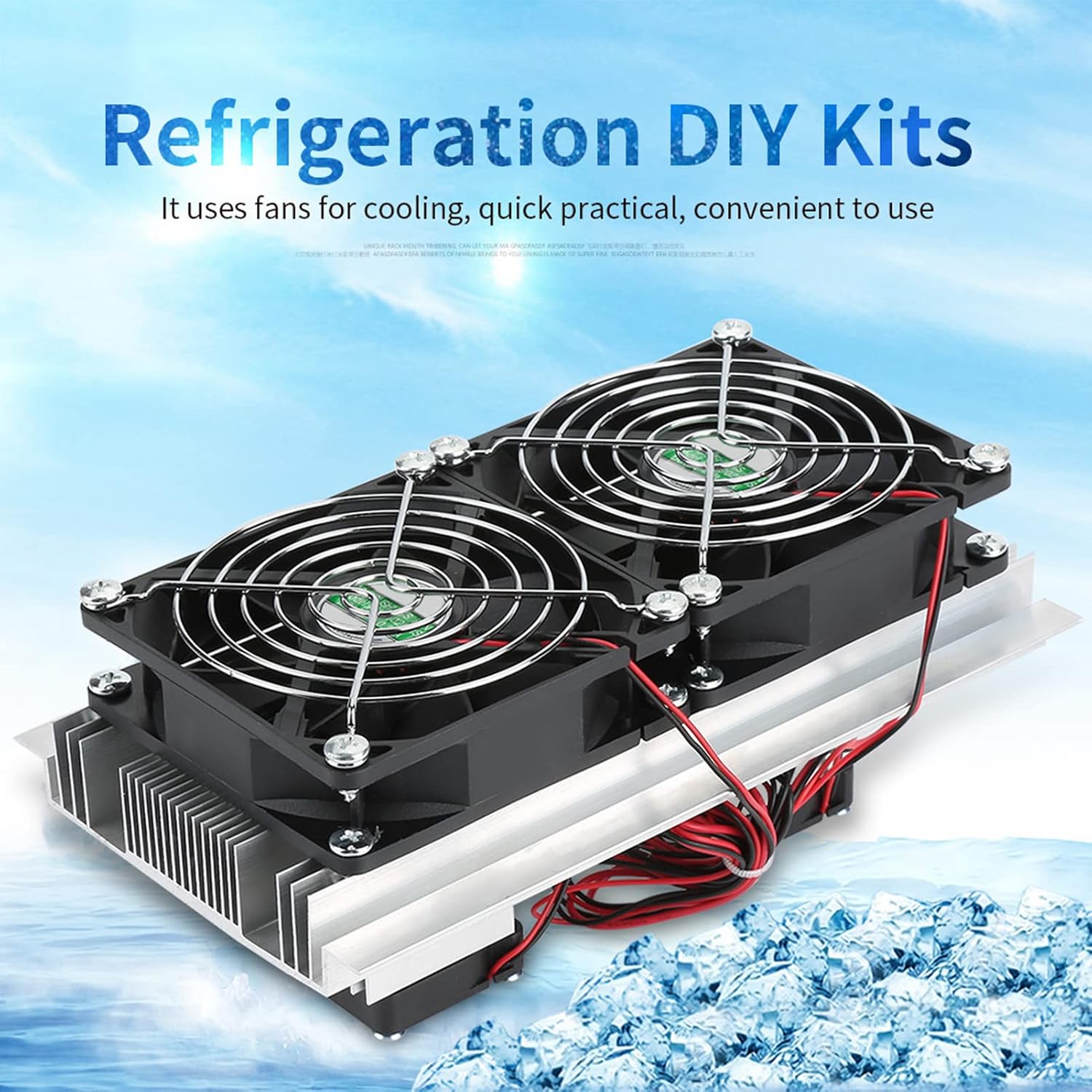 Pilipane Thermoelectric Cooler, Semiconductor Refrigeration Cooling Device, Refrigeration Cooling System, 12A 12V Personally Constructed Mini Fridge, for Quick and Convenient Cooling