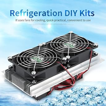 12V Compact Refrigeration Cooling Systems Semiconductor Thermoelectric Cooler Kit DIY Mini Air Conditioner Fridge for Plate Cooling 12A 12V DIY Refrigeration Cooling System