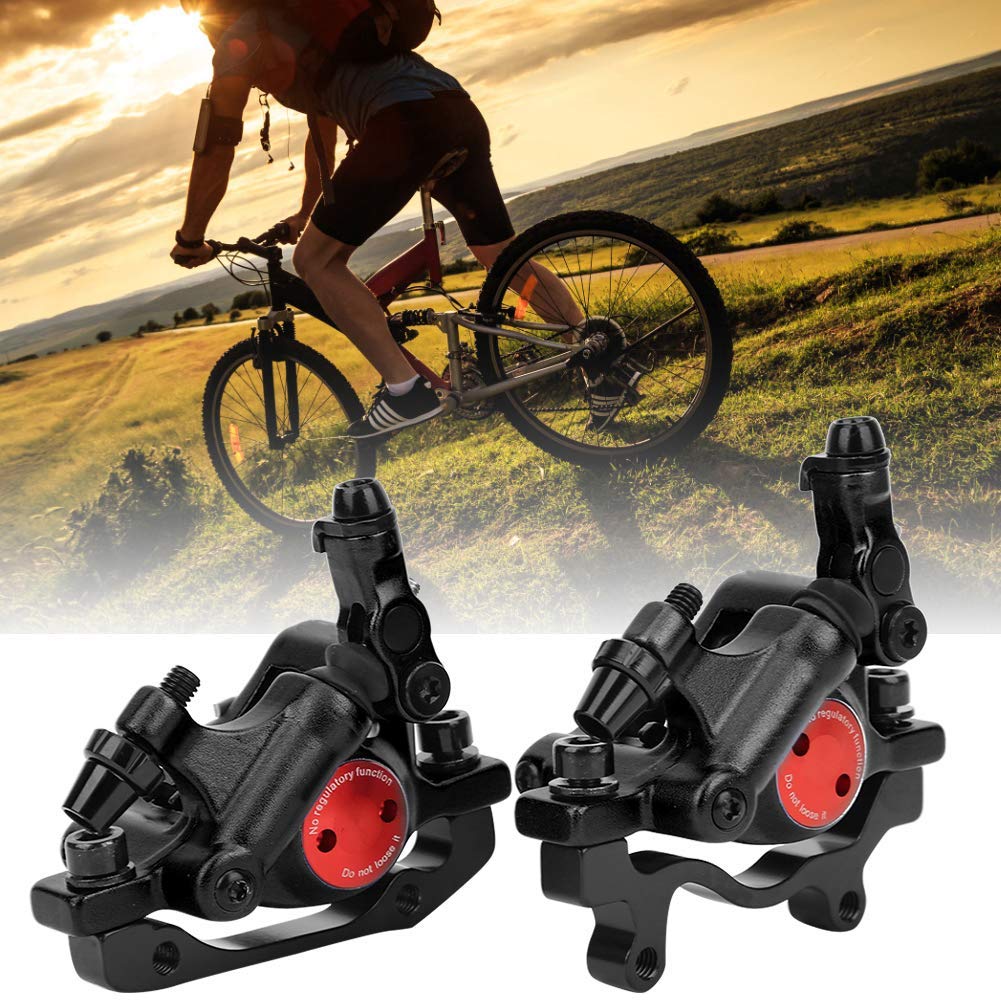 Frein à Disque de Vélo de Montagne Frein à Disque Hydraulique Résistance à la Rouille Doublure en Alliage d'aluminium Équipement de Vélo(Noir)