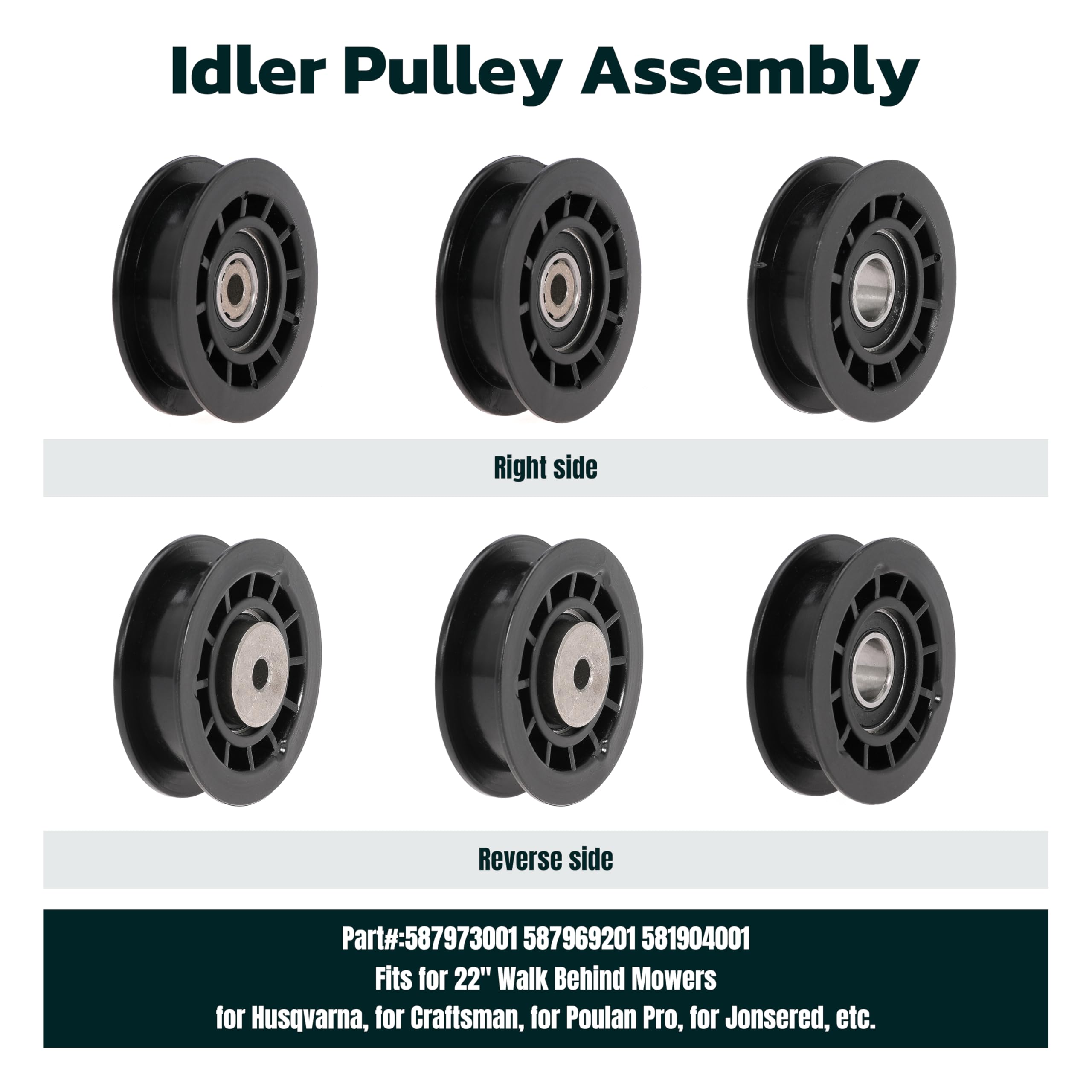 Idler Pulley Belt Repair Kit Replaces 587973001 587969201 580364609, fits for Husqvarna LC221A LC221AH Walk-Behind Lawn Mowers, for Husqvarna 22" AWD HU675AWD HU725AWD Mowers — Amazon image 7