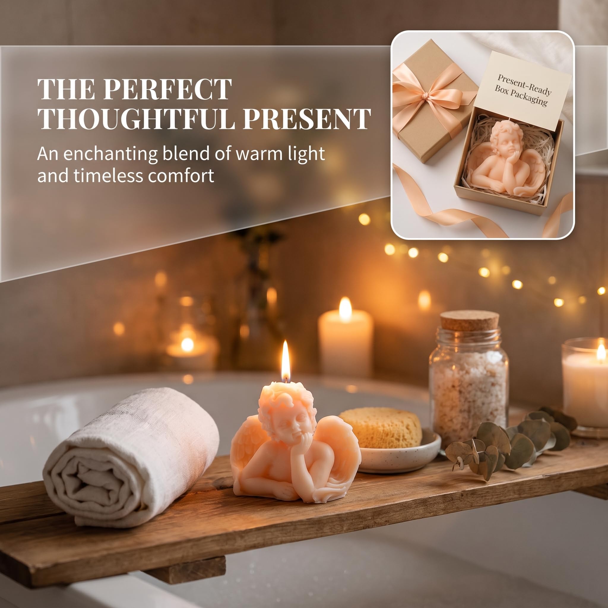 ANGEROSE candle様 Amazon.com: Guardian Angel Candle,Rose Scented Soy Blend Wax Decor