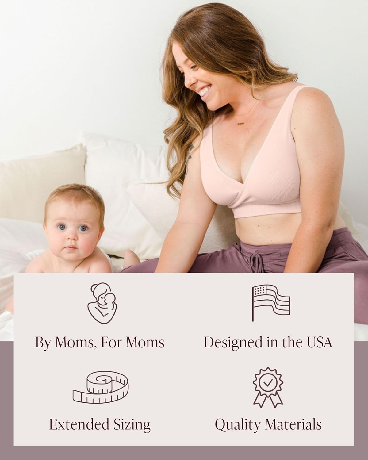 Kindred Bravely Sublime Adjustable Crossover Nursing Bra for Breastfeeding | Wireless Maternity - Image 5