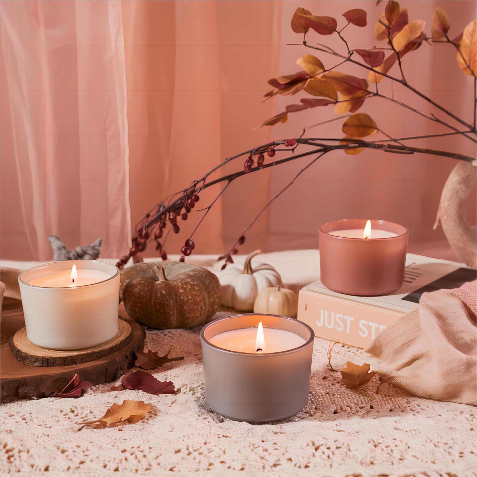 15 Pack 4oz Clear Glass Candle Jars With Bamboo Lids - Perfect For DIY Candle Making