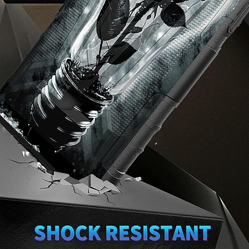 Miniatura 258 de AT&T Calypso 2 (U319AA) Funda con protector de pantalla de vidrio templado resistente con función atril integrado para debut de críquet, ciervo